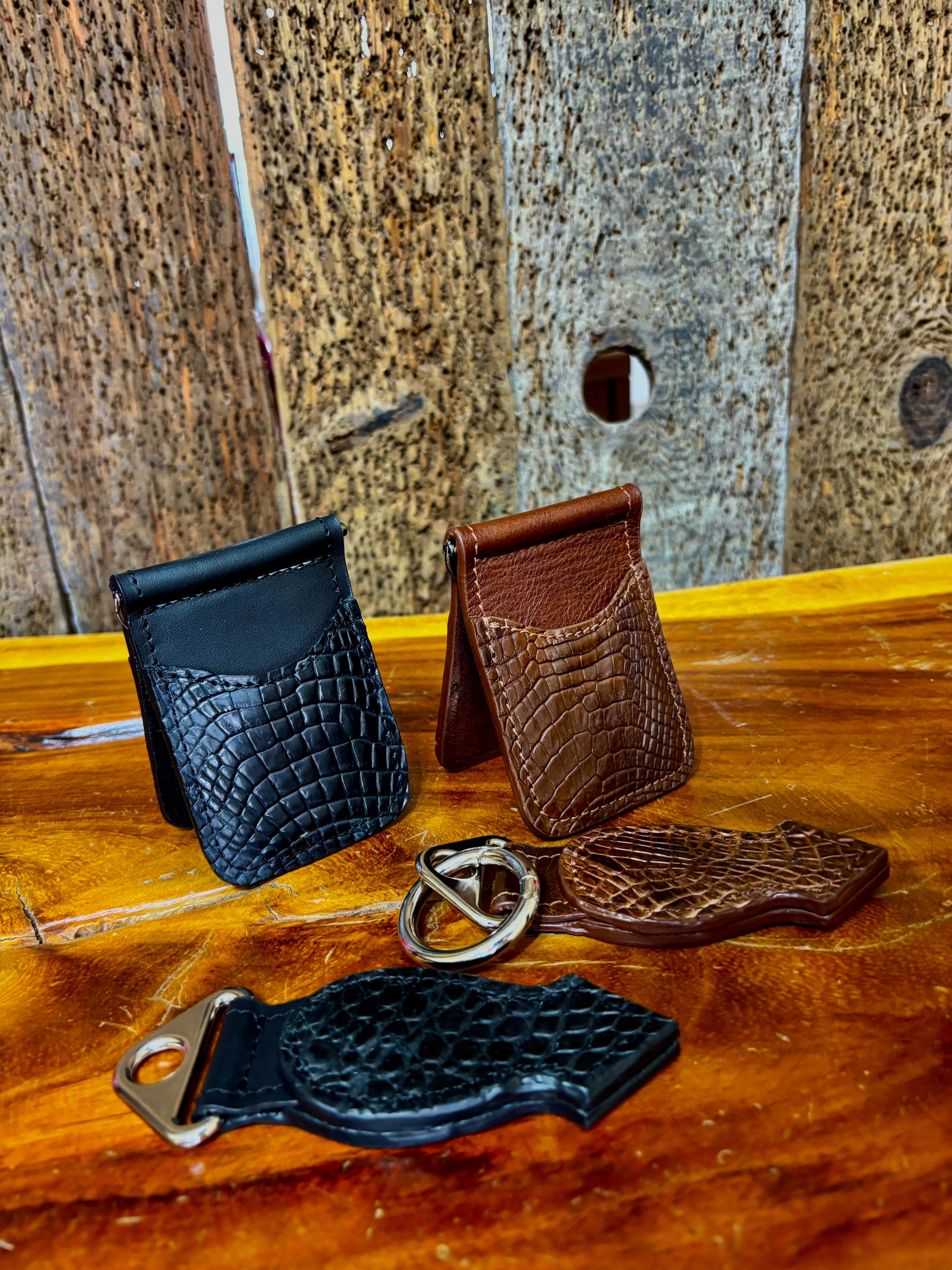 Moreletii Crocodile Lux Slim Money Clip Wallet