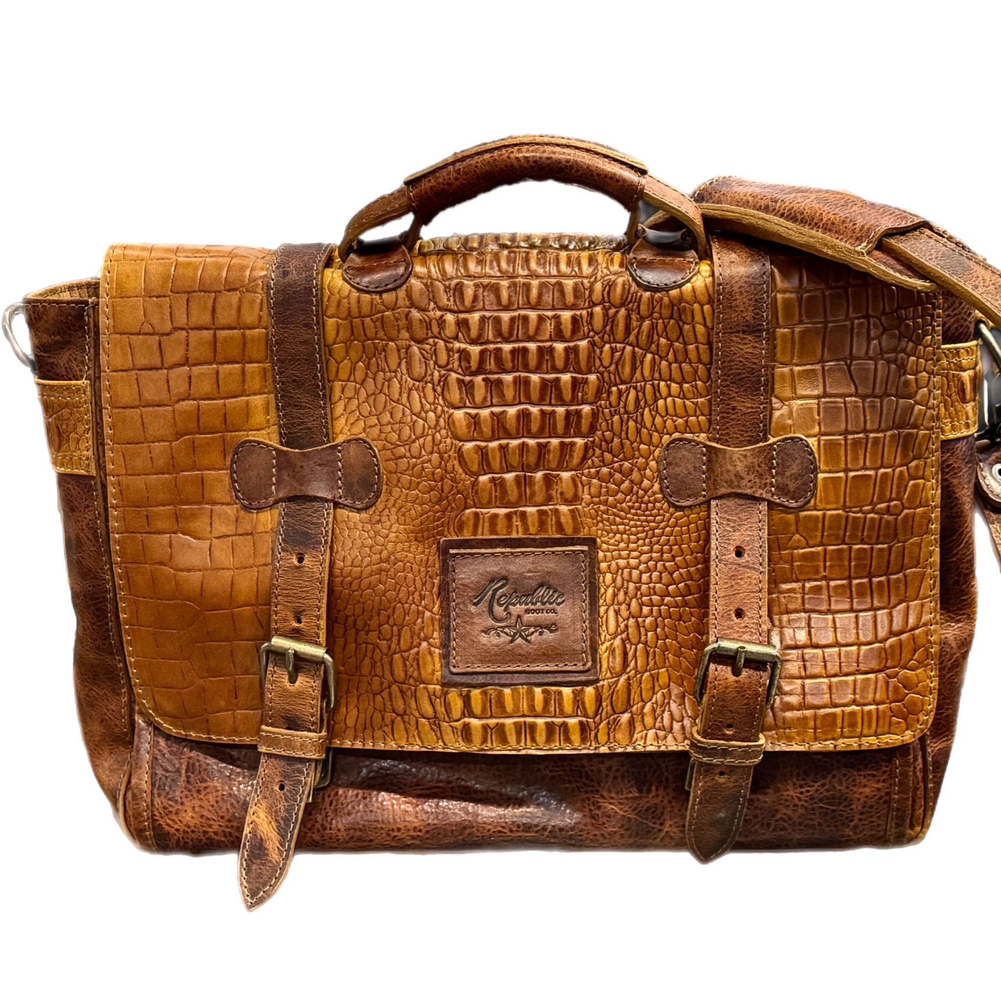 'Professional But Deadly' Briefcase - Cognac Gator