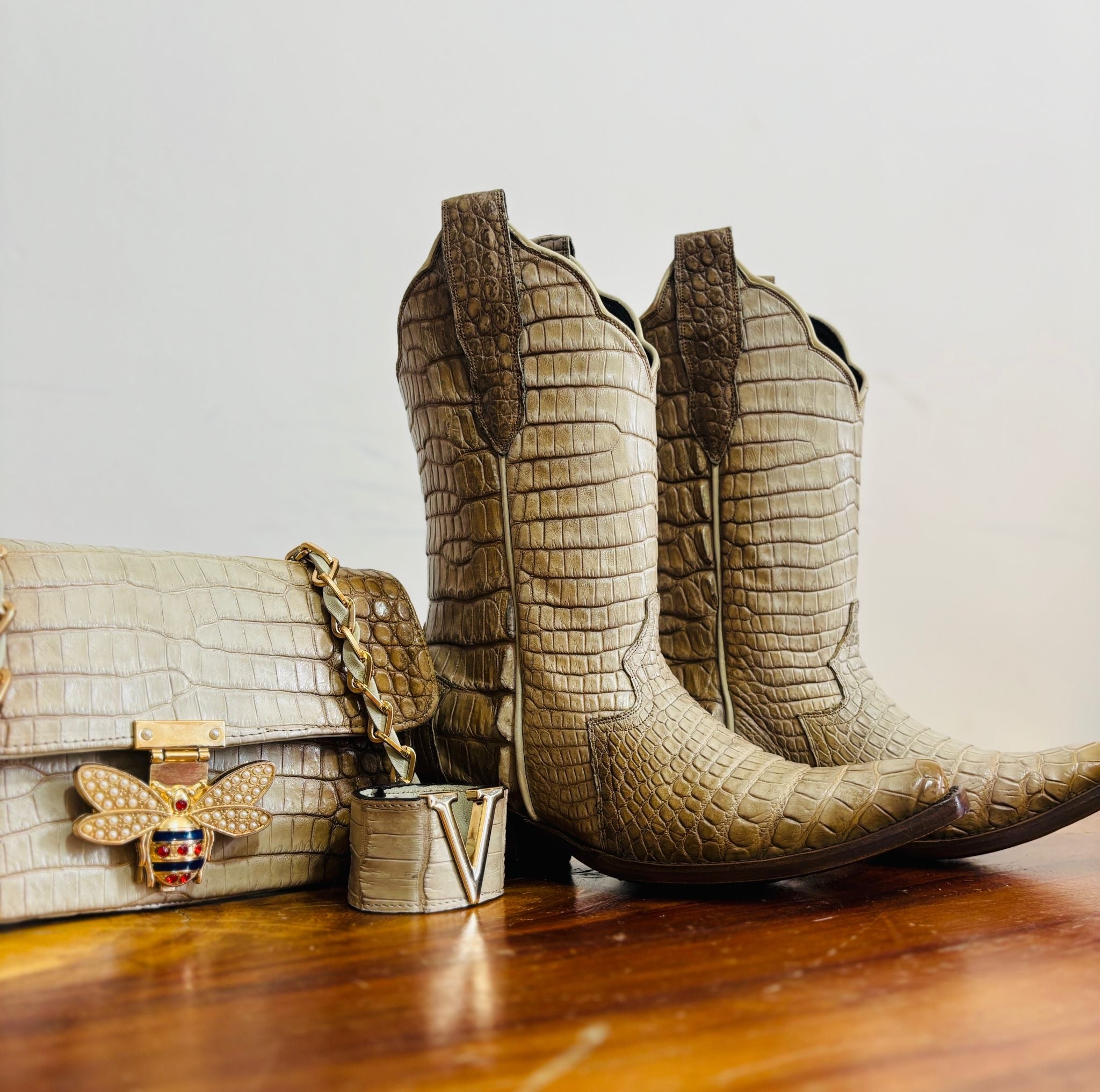 Lux Crocodile Purse - Meuse