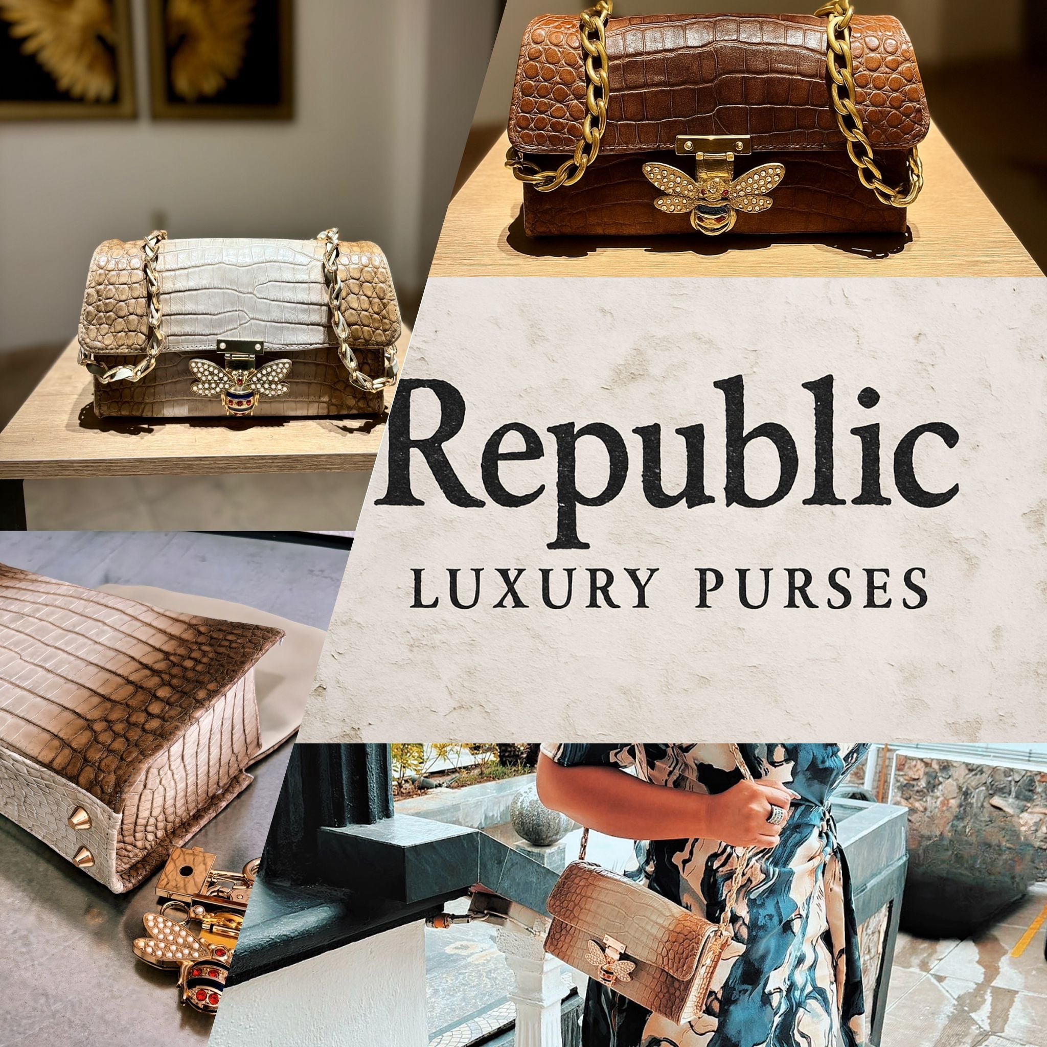 Lux Crocodile Purse - Meuse