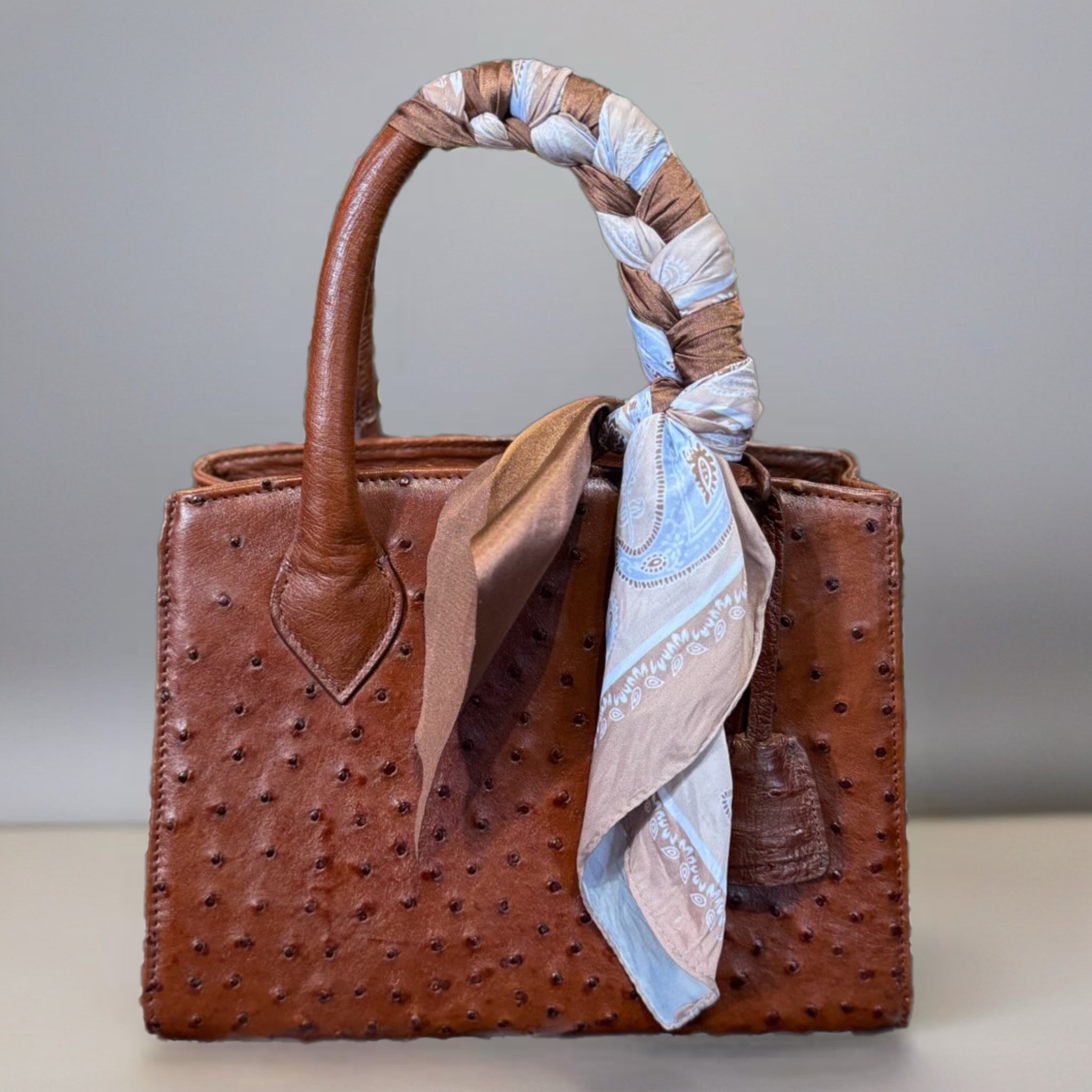 Lux Ostrich Purse - Honfleur