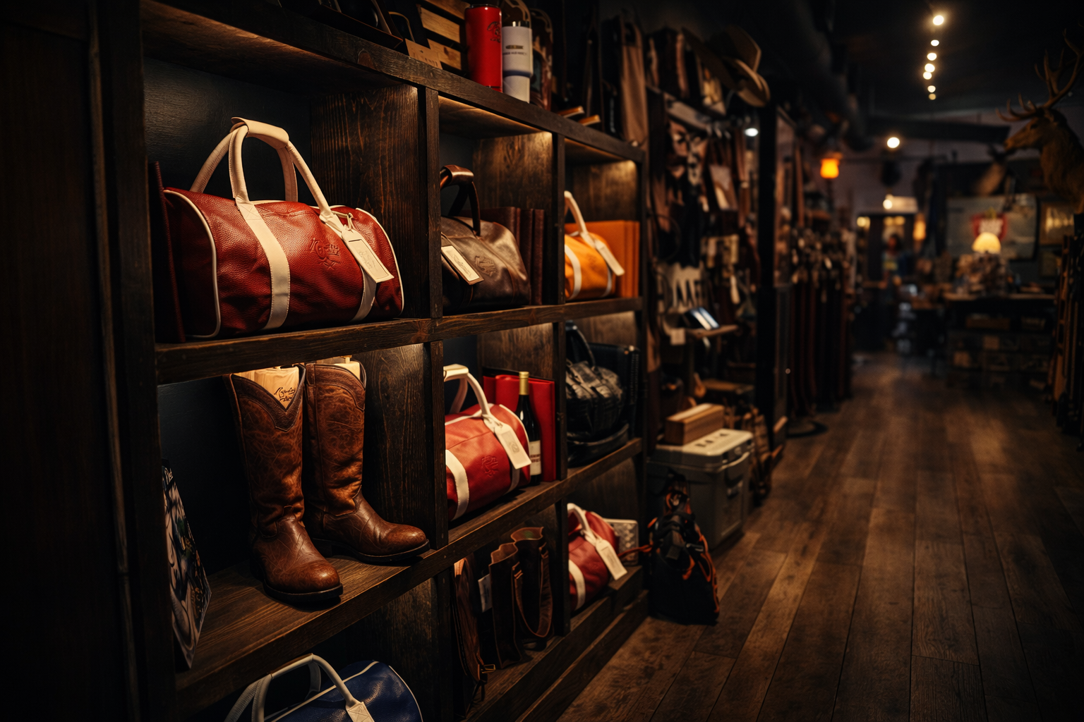 Premium Leather Small Duffle Bag - Maroon