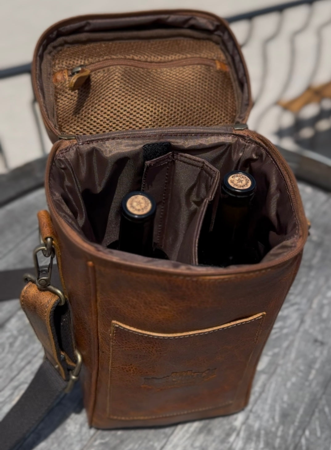 Wine Bag (2 Bottle) - Oil Tanned