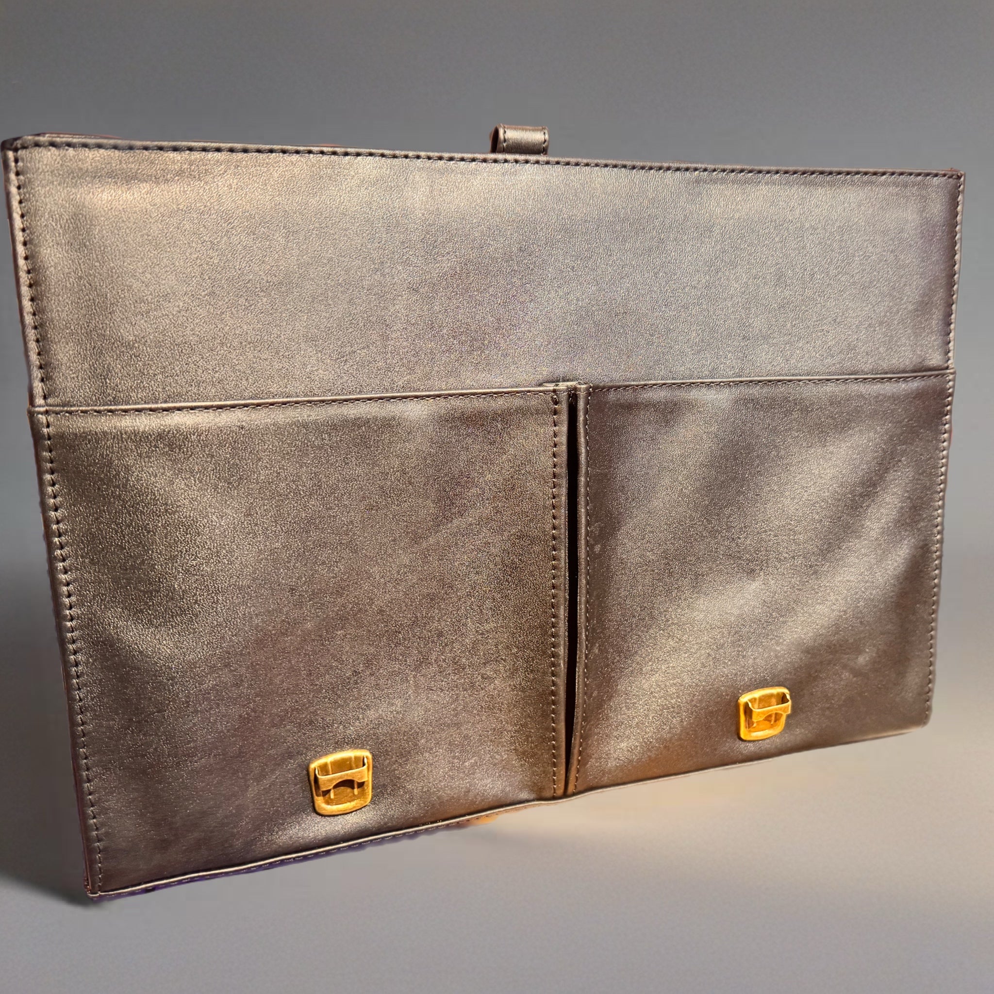 Texas Executive Briefcase - Black Embossed Croc