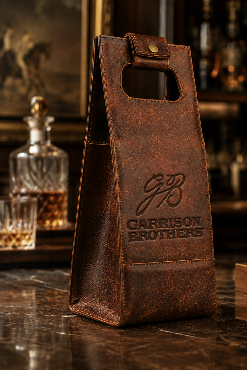 Whiskey Leather Carrier