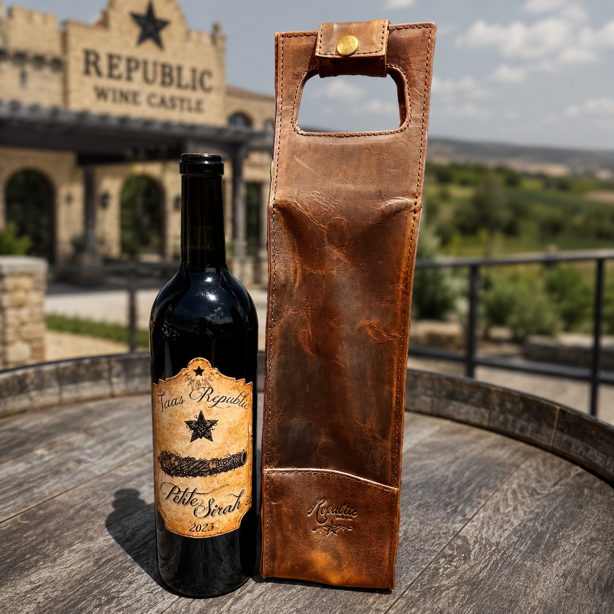 Wine Bag (Single) - Oil Tanned