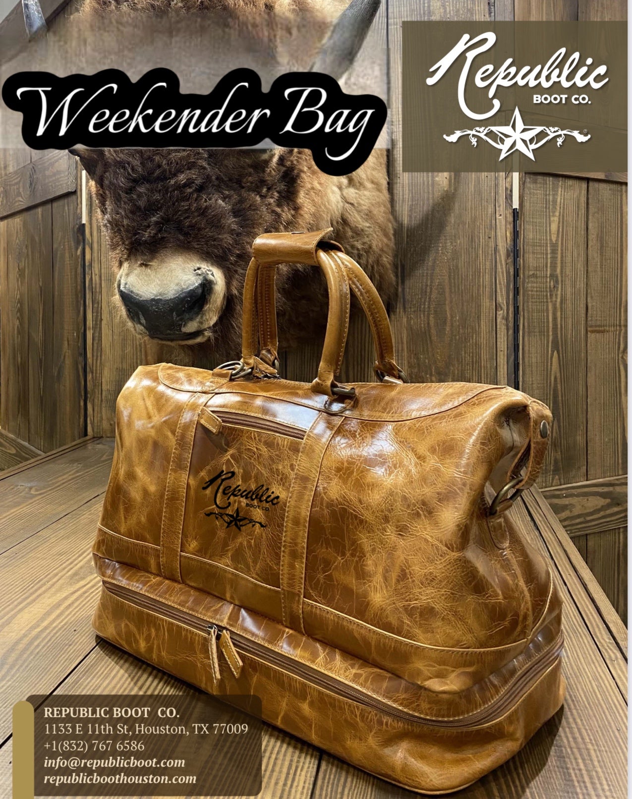 Texas Weekender Duffle & Boot Bag - Hickory