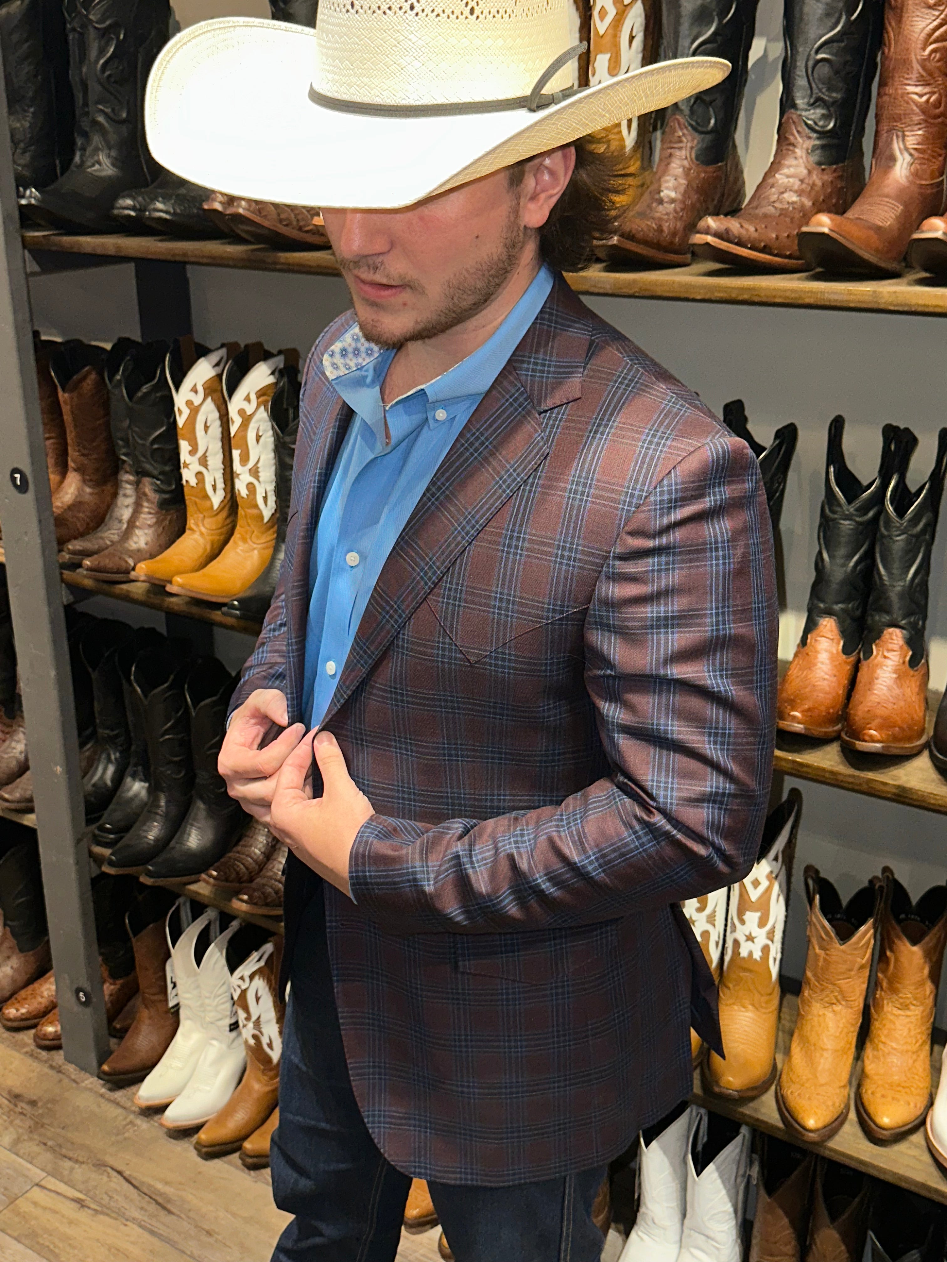 Limited Edition Summer 2025 - Crimson & Blue Pattern - "Western BLU"