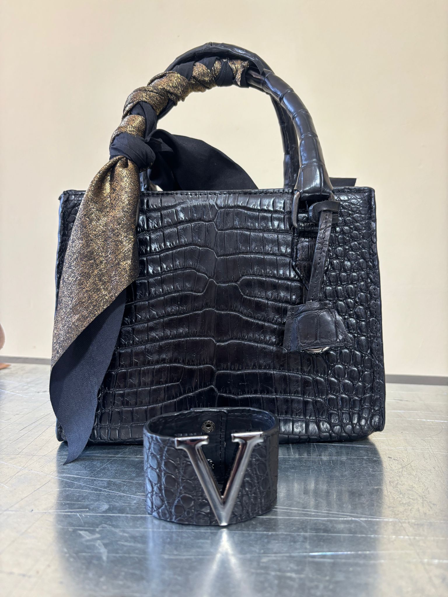 Lux Crocodile Purse - Rhône