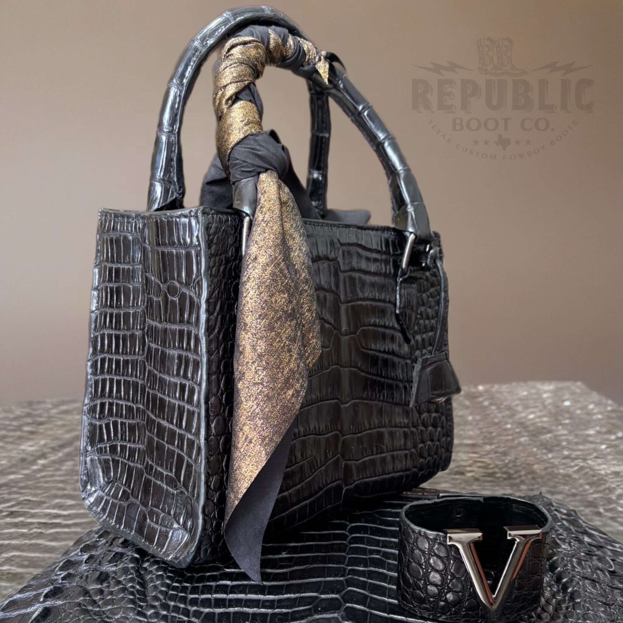 Lux Crocodile Purse - Rhône