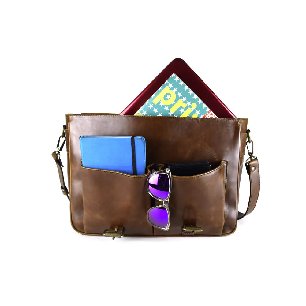 'Professional But Deadly' Briefcase - Cognac Gator