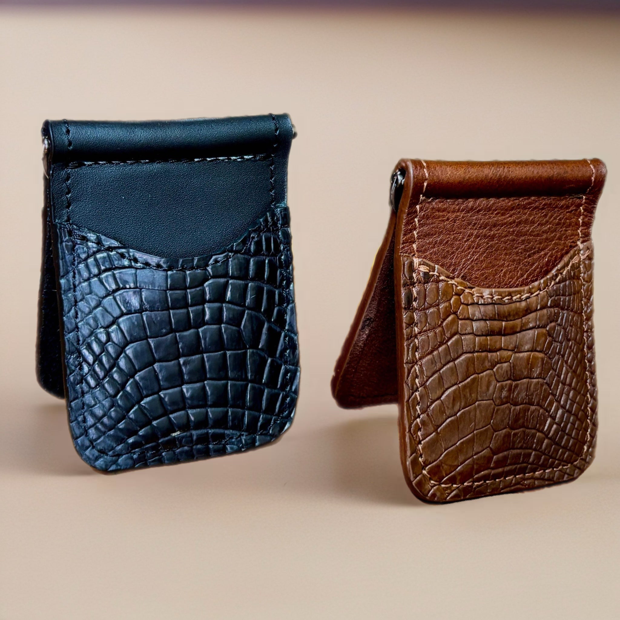 Moreletii Crocodile Lux Slim Money Clip Wallet