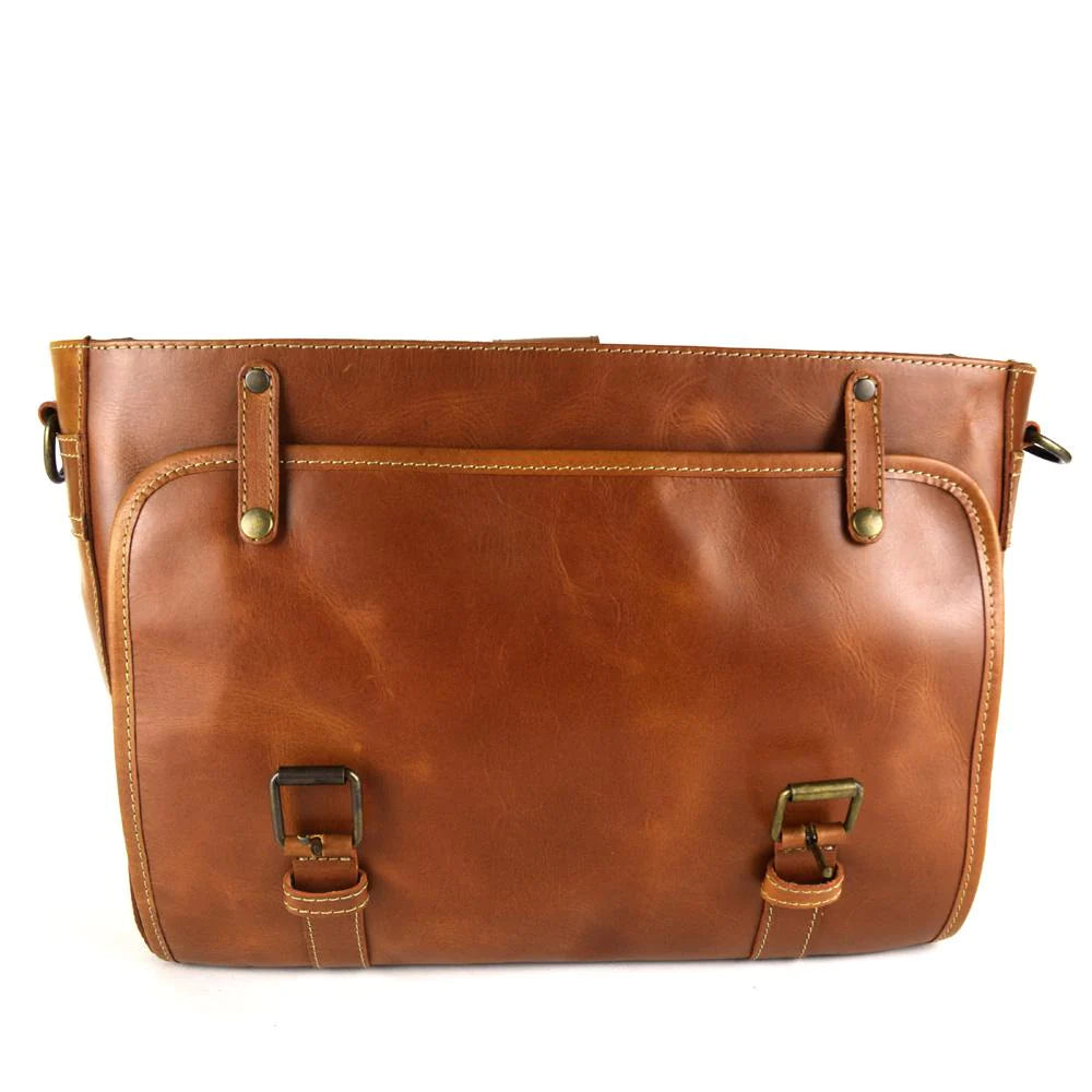 'Professional But Deadly' Briefcase - Hickory Calf