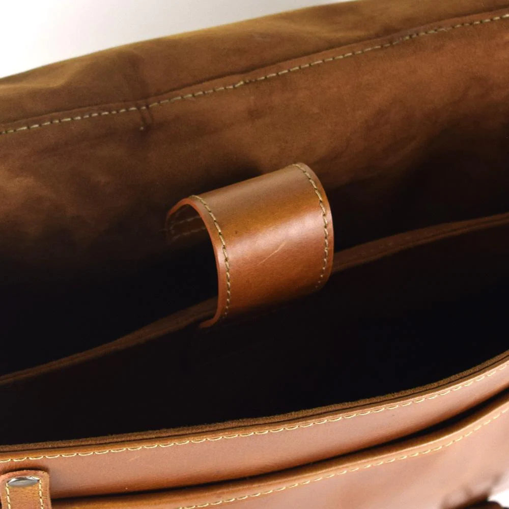 'Professional But Deadly' Briefcase - Hickory Calf