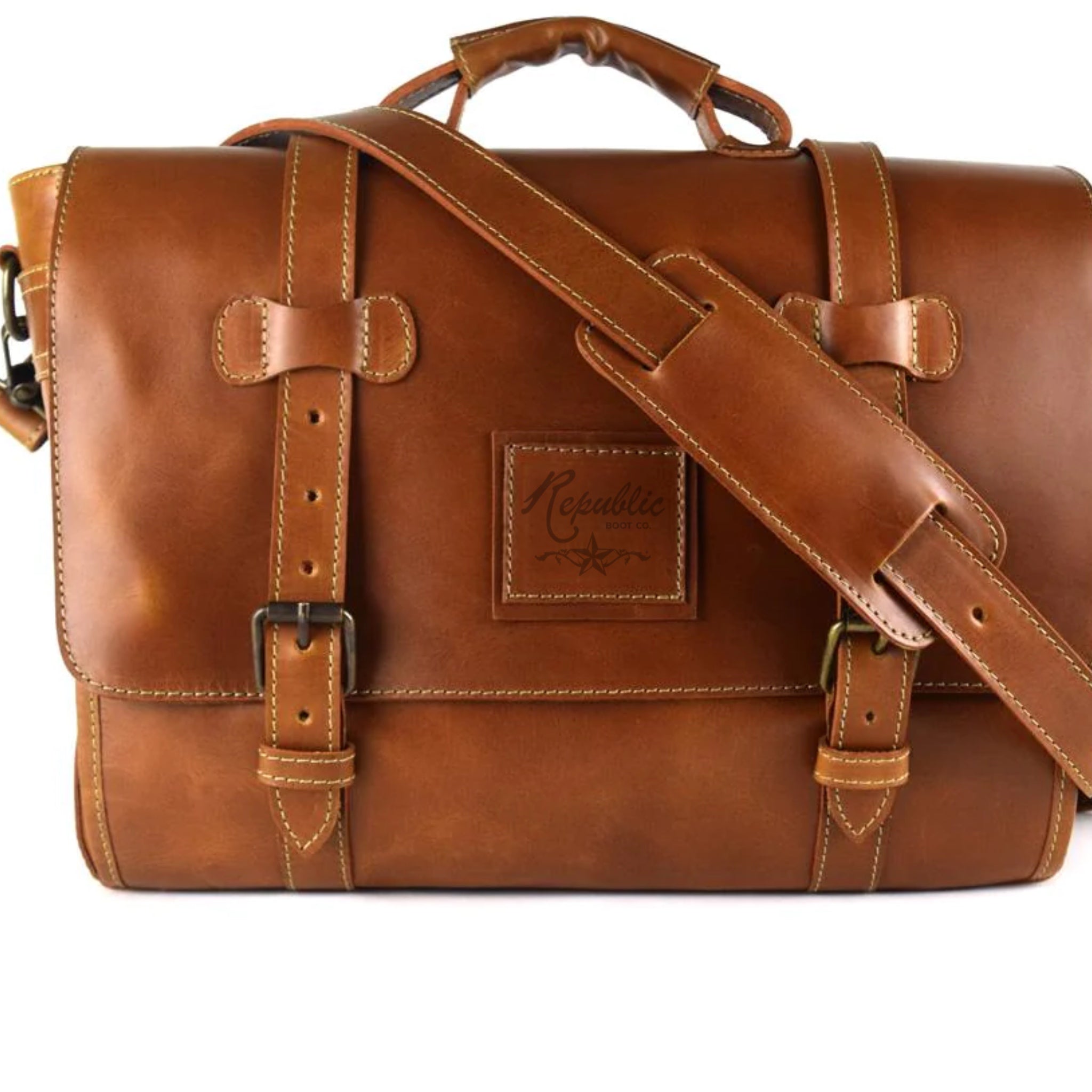 'Professional But Deadly' Briefcase - Hickory Calf