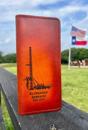 Custom Leather Tally Book (Laser Etched)