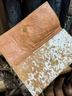 Brown Speckled Hair on Cow Purse (HB-3007)