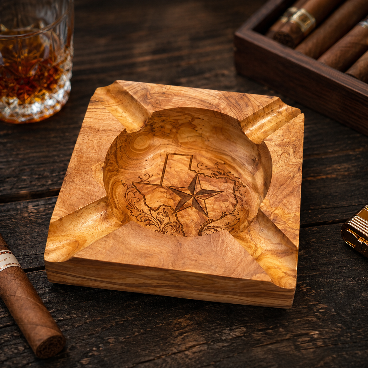 Olive Wood Ashtray