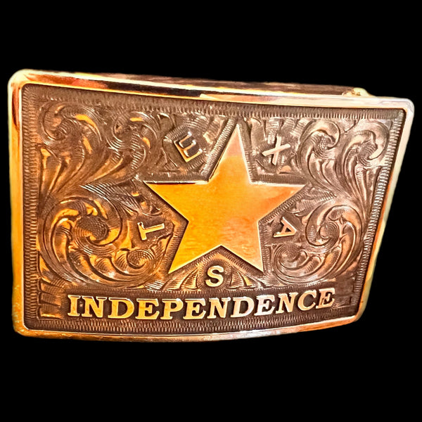 The Republic of Texas Silver-Tone Belt Buckle