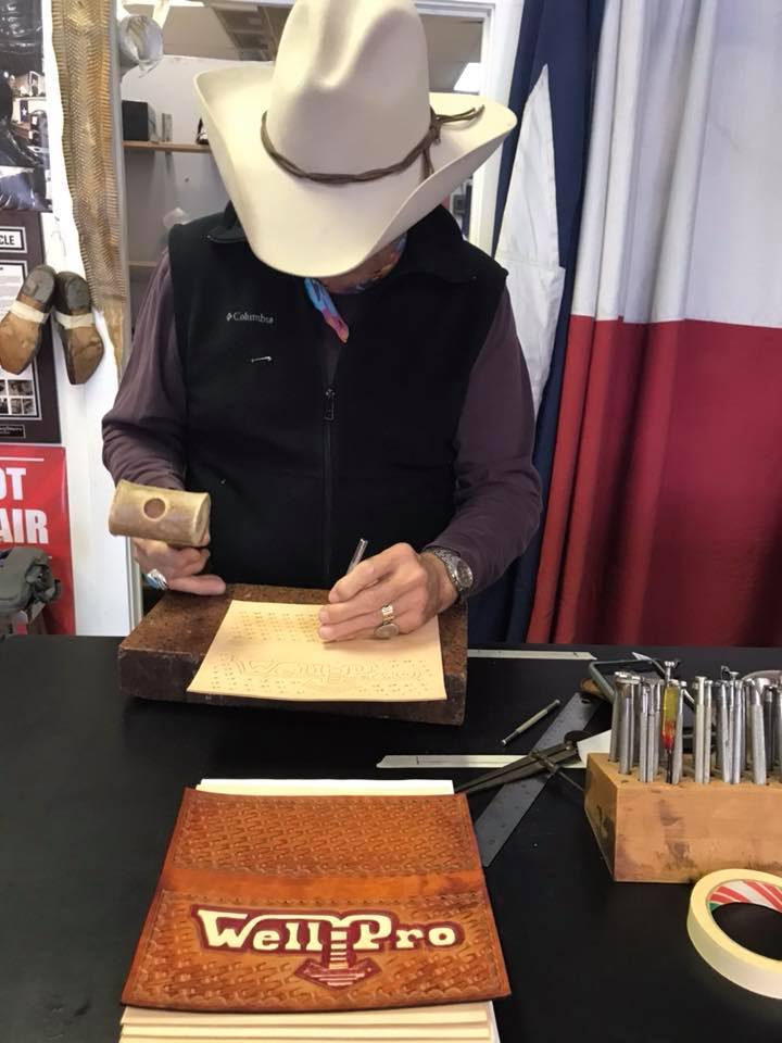 Handmade Custom Leather Items - All Handmade in Texas. Boot Jack, Tally Book, Pistol Case, Holster
