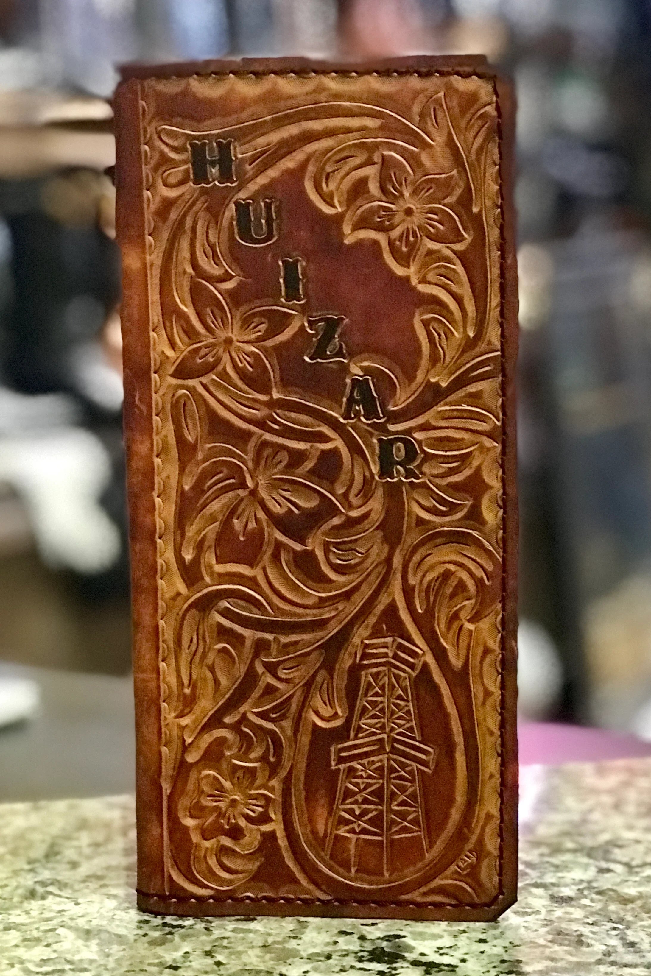 Handmade Custom Leather Items - All Handmade in Texas. Boot Jack, Tally Book, Pistol Case, Holster