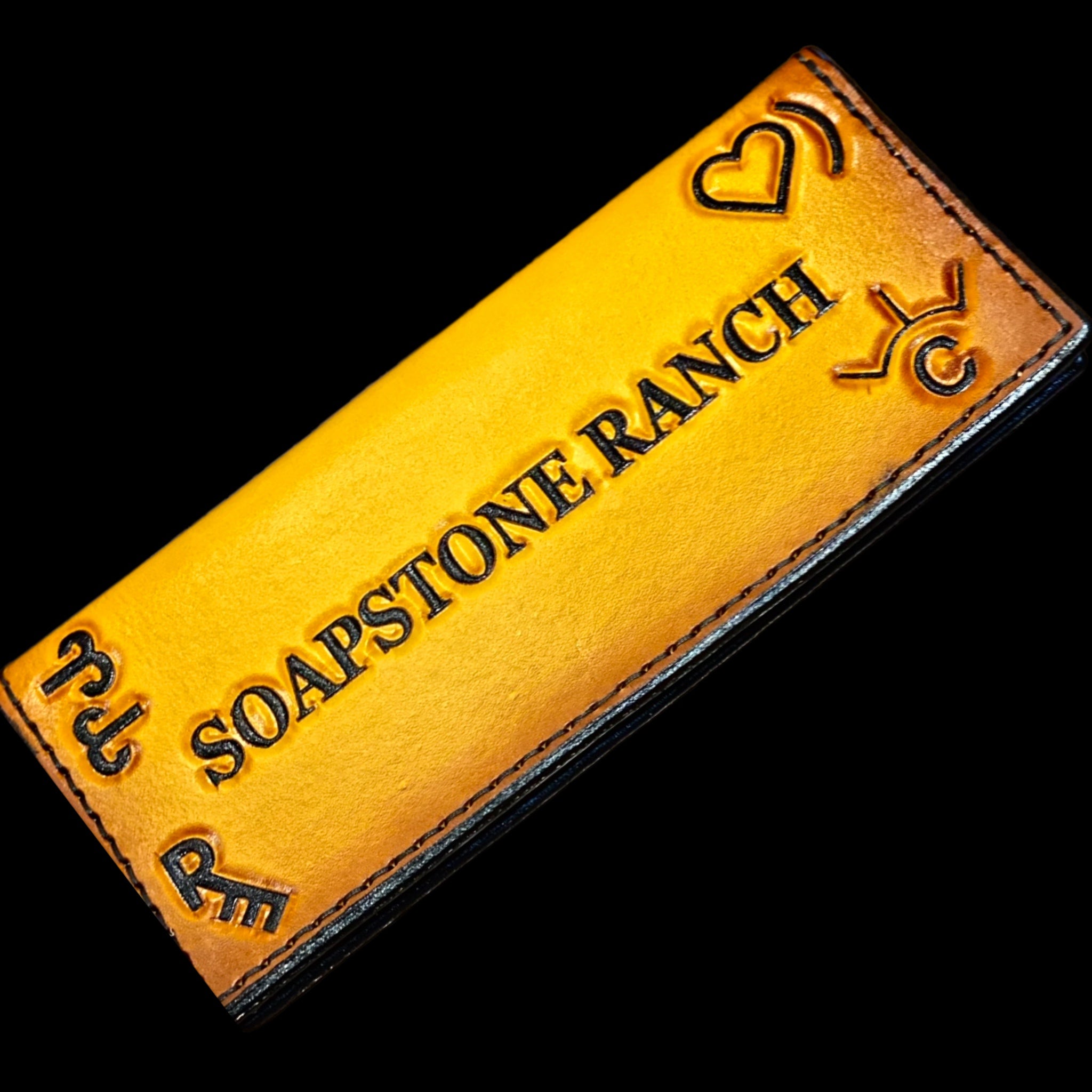 Handmade Custom Leather Items - All Handmade in Texas. Boot Jack, Tally Book, Pistol Case, Holster