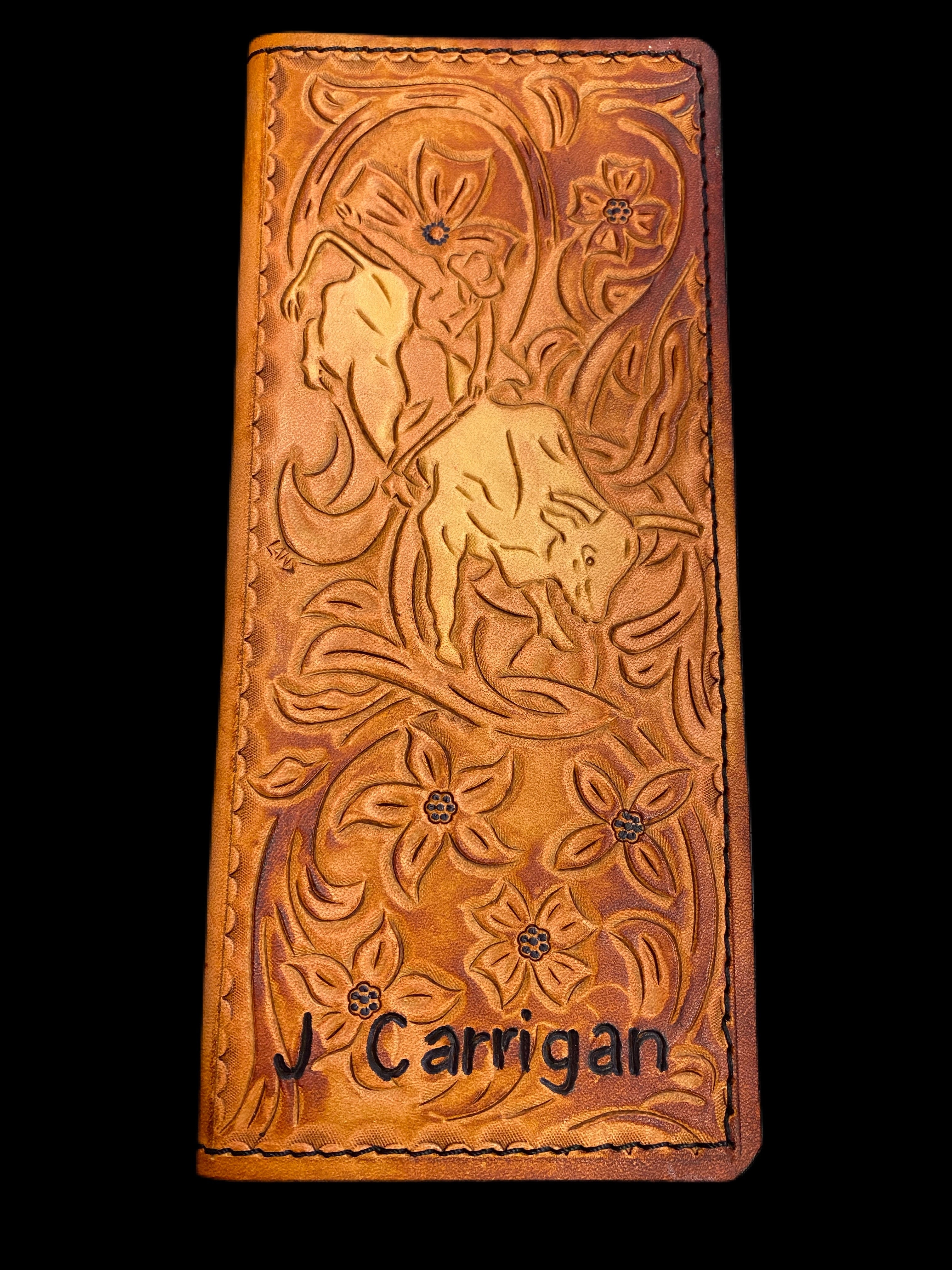 Handmade Custom Leather Items - All Handmade in Texas. Boot Jack, Tally Book, Pistol Case, Holster