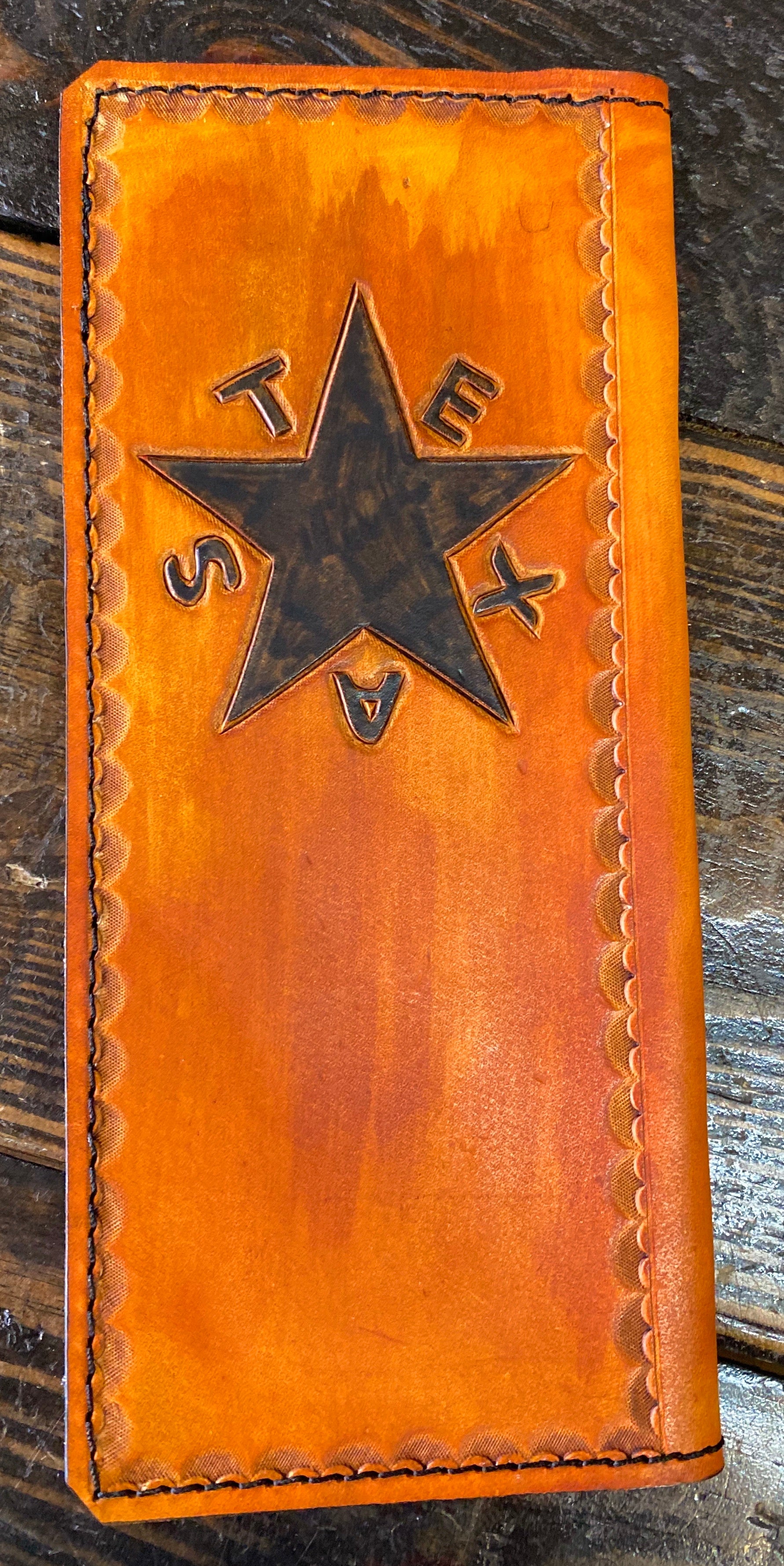 Handmade Custom Leather Items - All Handmade in Texas. Boot Jack, Tally Book, Pistol Case, Holster