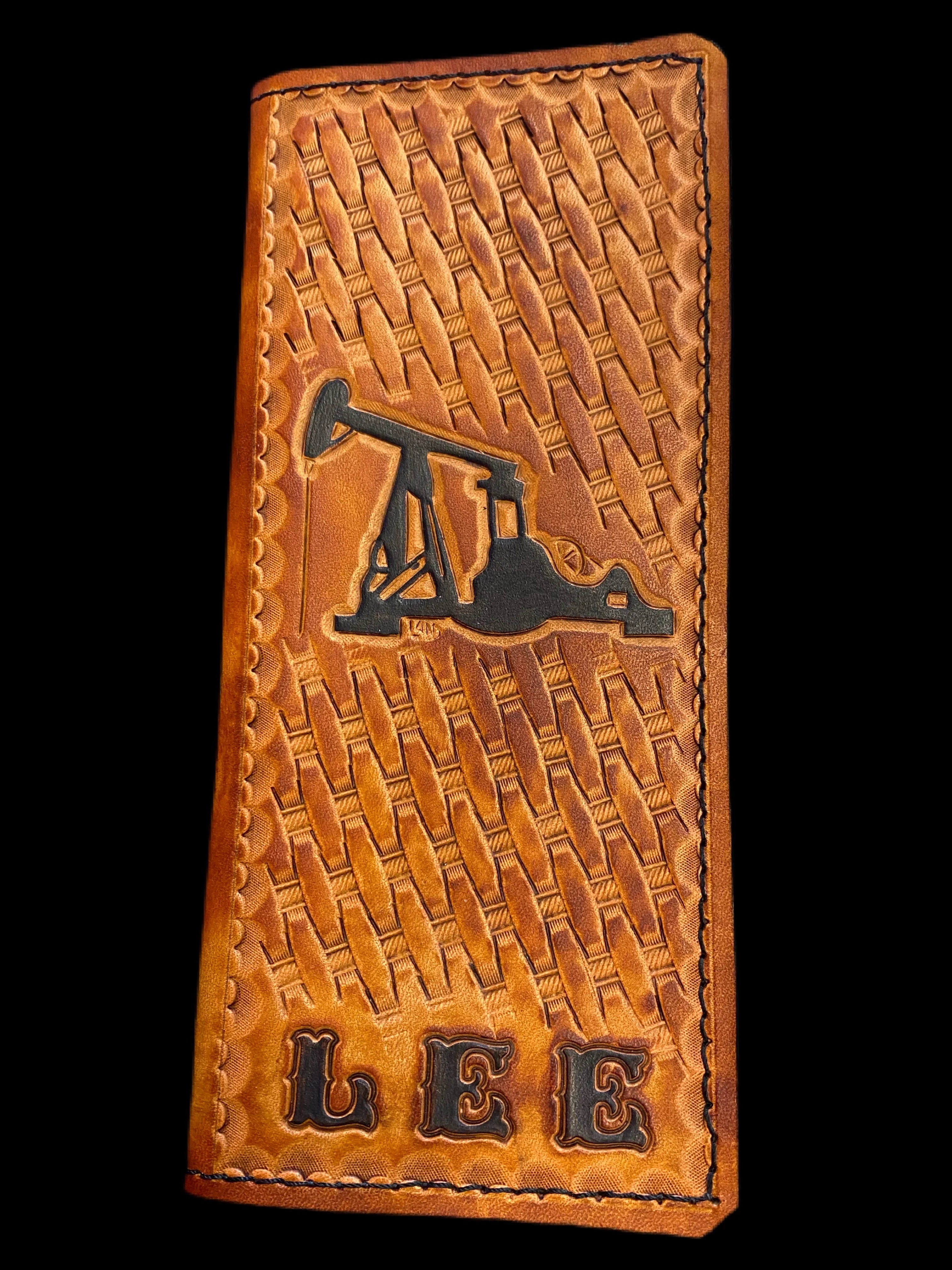 Handmade Custom Leather Items - All Handmade in Texas. Boot Jack, Tally Book, Pistol Case, Holster