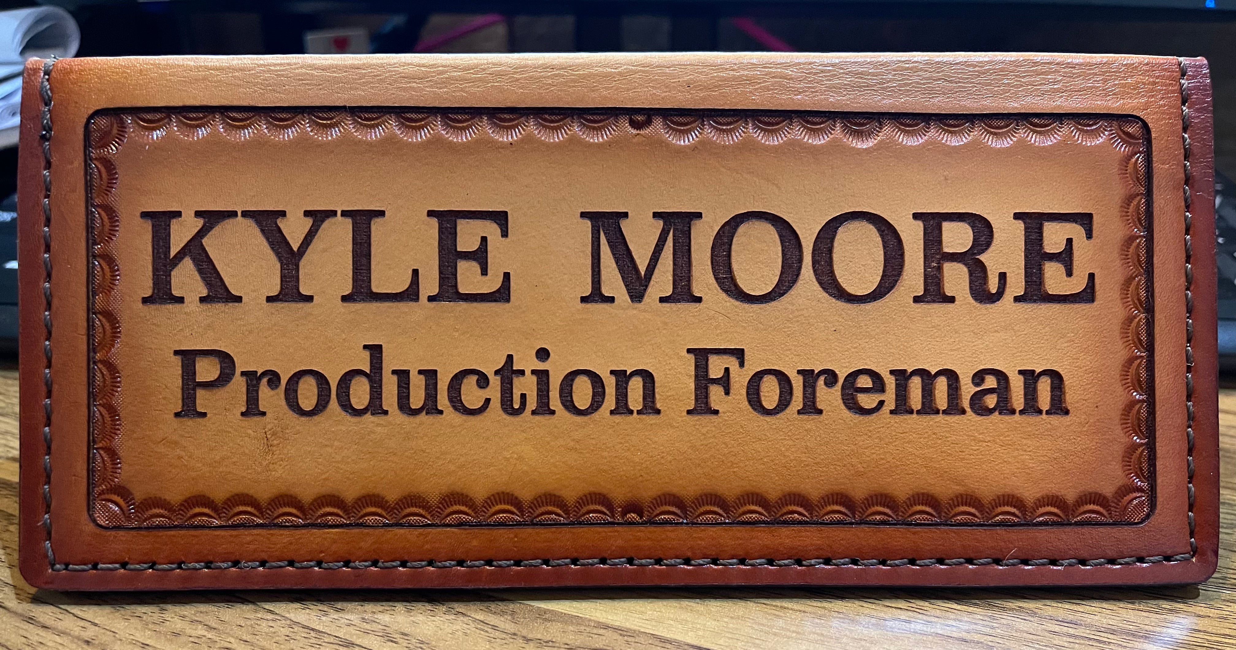 Handmade Custom Leather Items - All Handmade in Texas. Boot Jack, Tally Book, Pistol Case, Holster