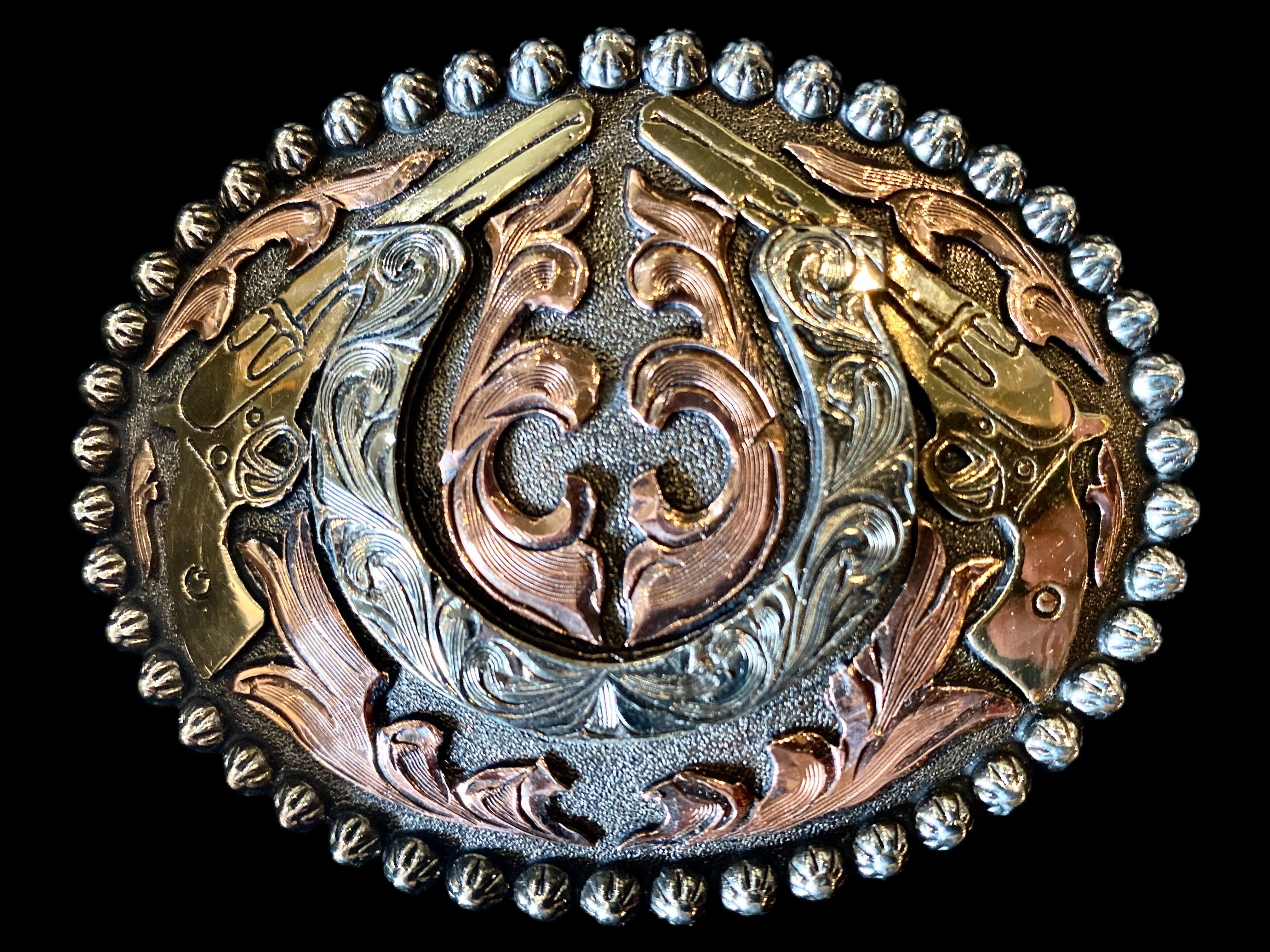 2 Tone Horseshoe and pistol