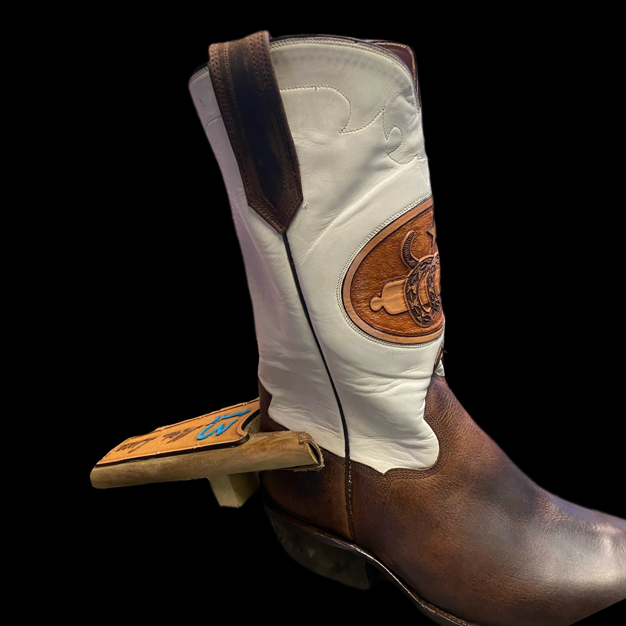 Handmade Custom Leather Items - All Handmade in Texas. Boot Jack, Tally Book, Pistol Case, Holster