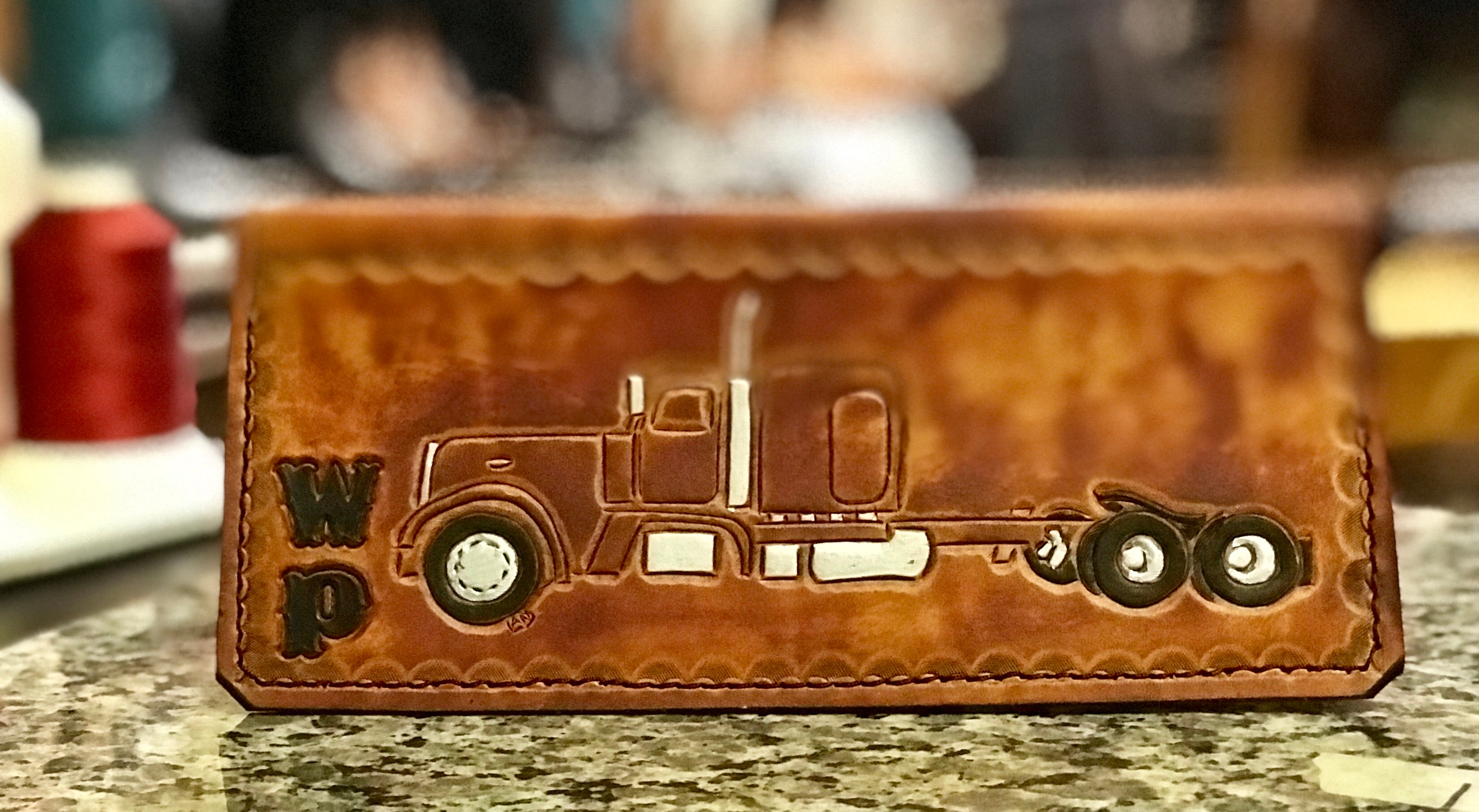 Handmade Custom Leather Items - All Handmade in Texas. Boot Jack, Tally Book, Pistol Case, Holster