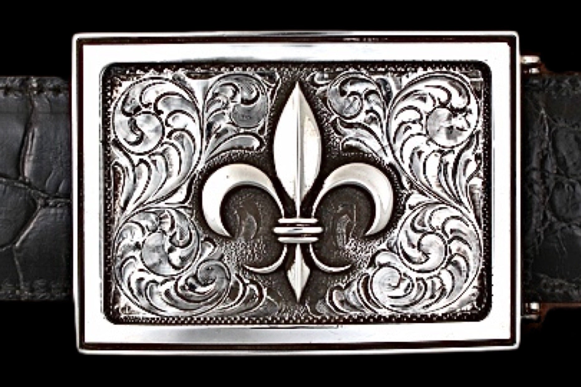 Fleur de lis belt buckle best sale