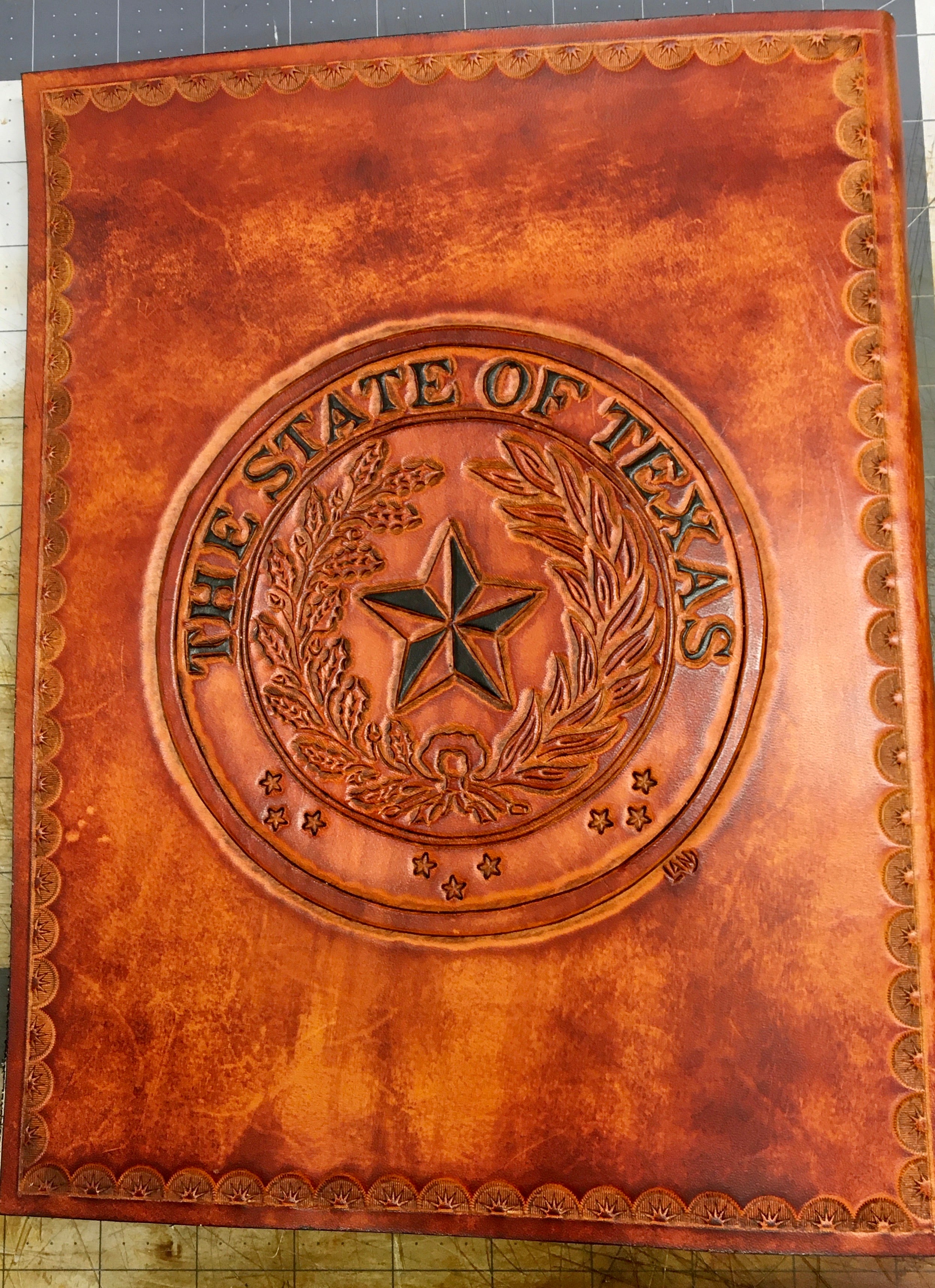 Handmade Custom Leather Items - All Handmade in Texas. Boot Jack, Tally Book, Pistol Case, Holster