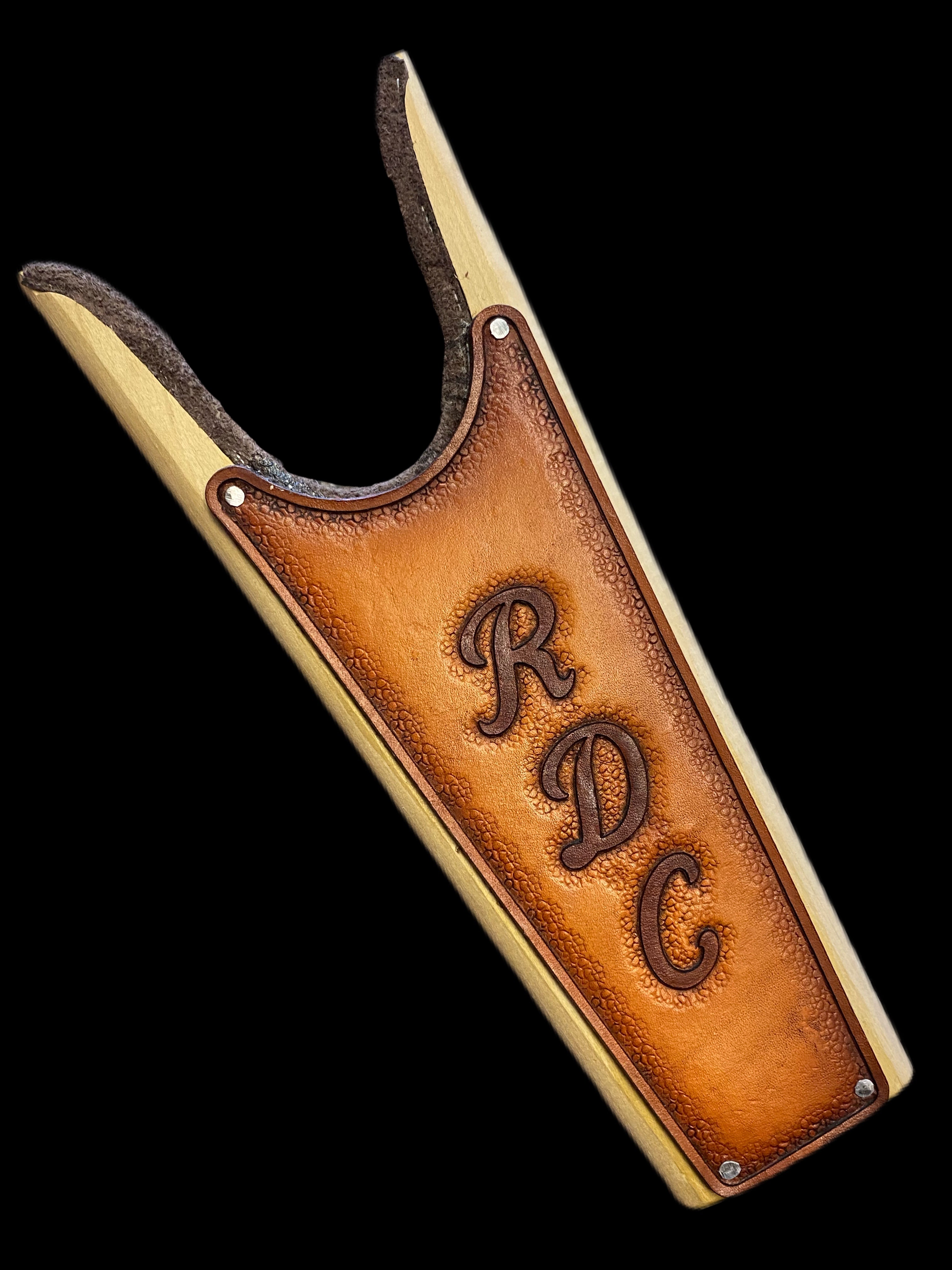 Handmade Custom Leather Items - All Handmade in Texas. Boot Jack, Tally Book, Pistol Case, Holster