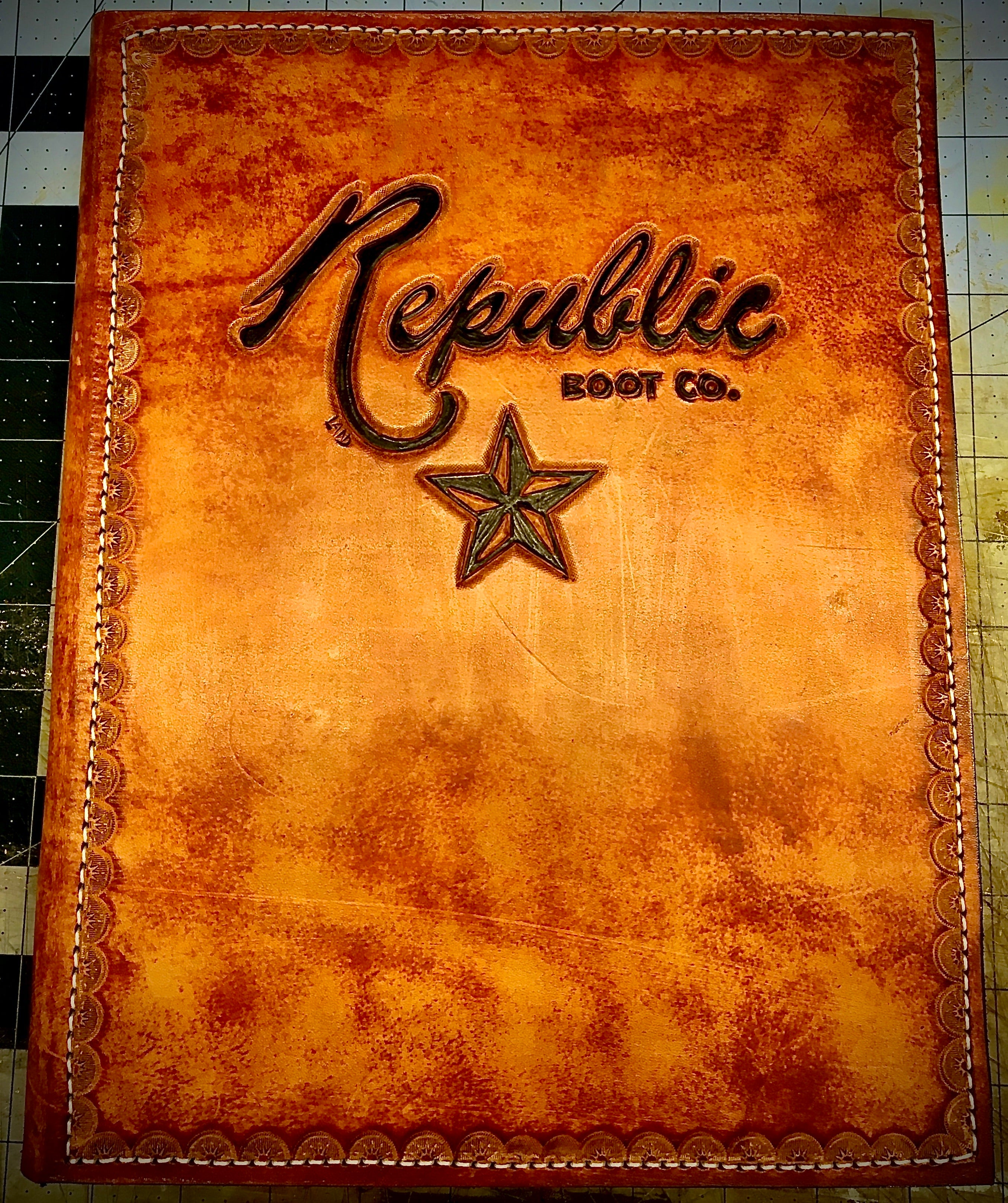 Handmade Custom Leather Items - All Handmade in Texas. Boot Jack, Tally Book, Pistol Case, Holster