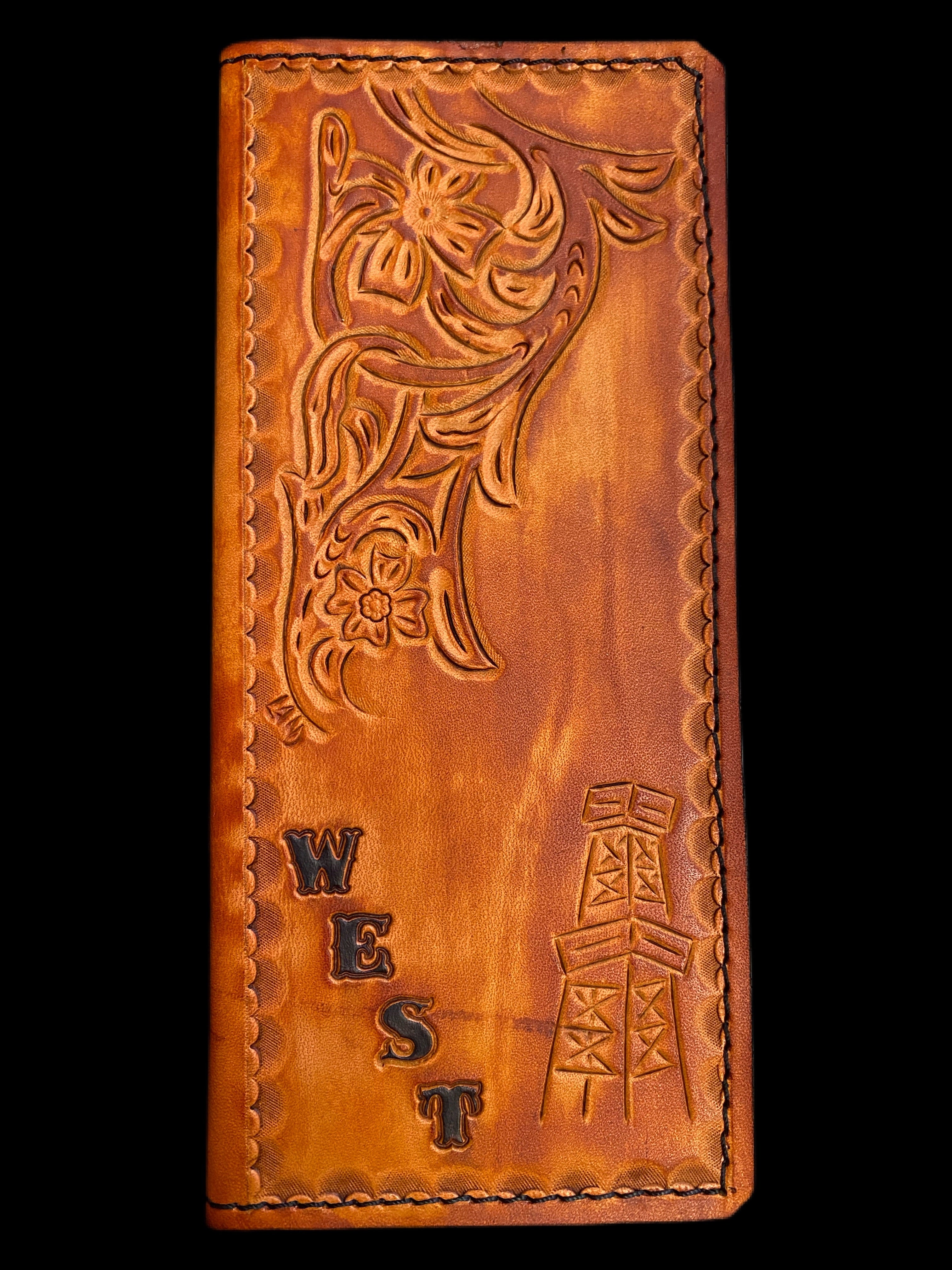 Handmade Custom Leather Items - All Handmade in Texas. Boot Jack, Tally Book, Pistol Case, Holster