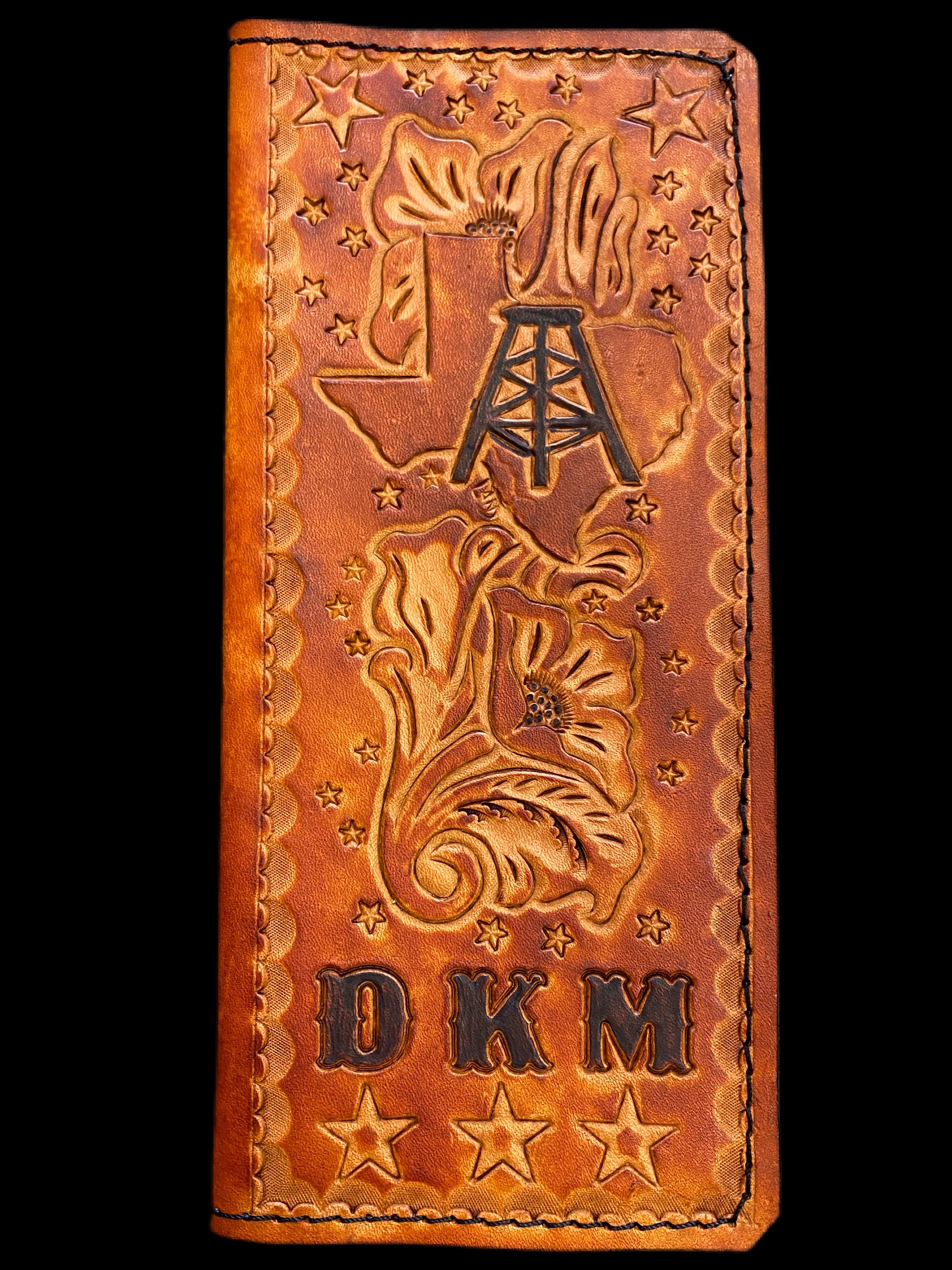 Handmade Custom Leather Items - All Handmade in Texas. Boot Jack, Tally Book, Pistol Case, Holster