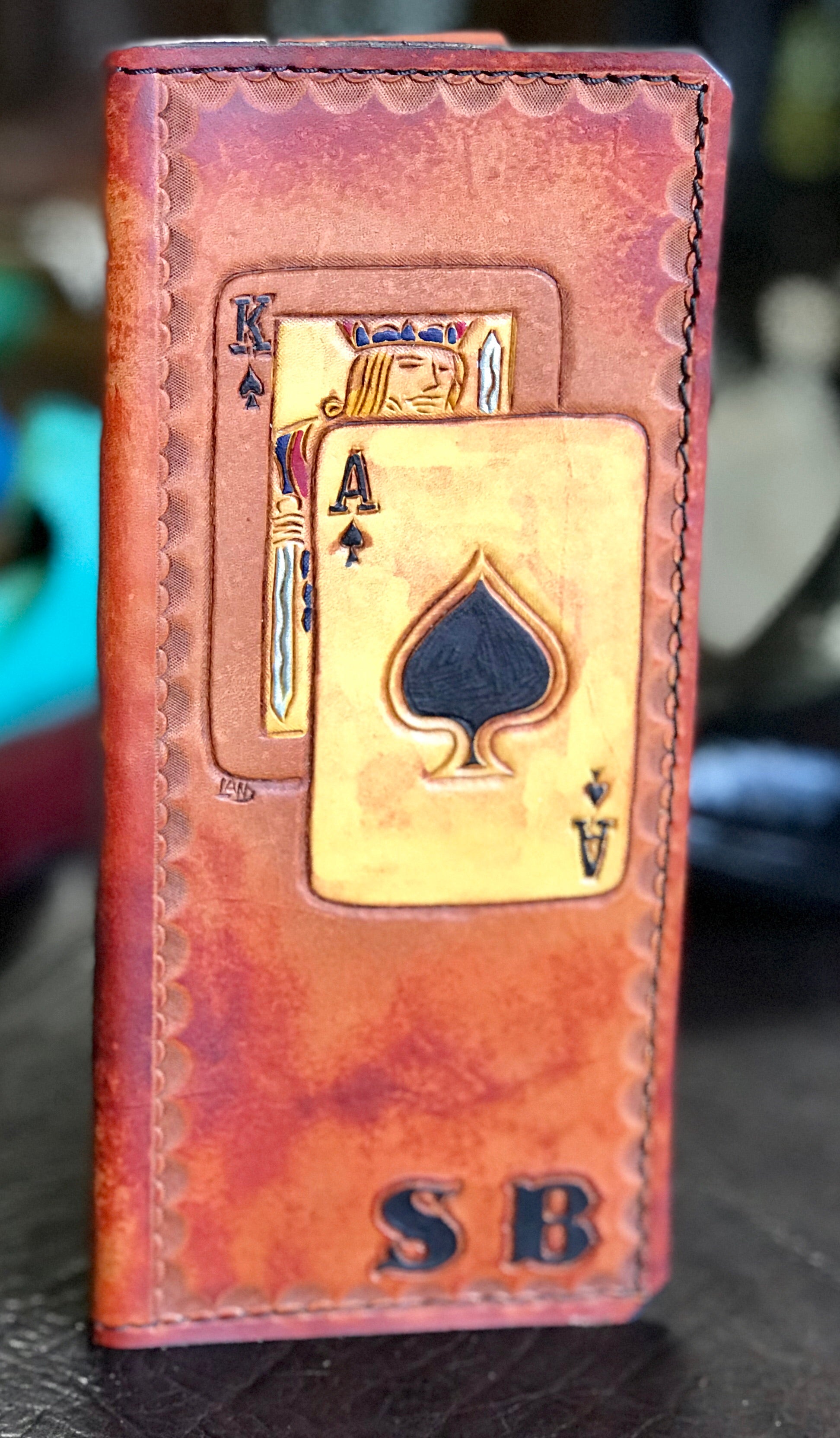 Handmade Custom Leather Items - All Handmade in Texas. Boot Jack, Tally Book, Pistol Case, Holster