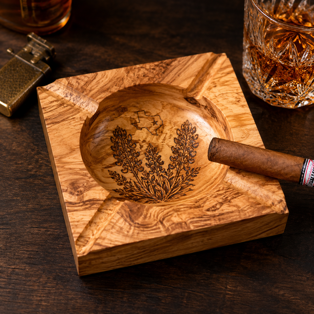 Olive Wood Ashtray