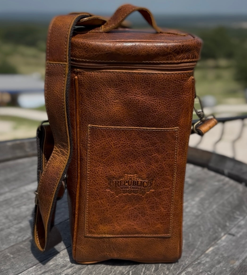 Wine Bag (2 Bottle) - Oil Tanned