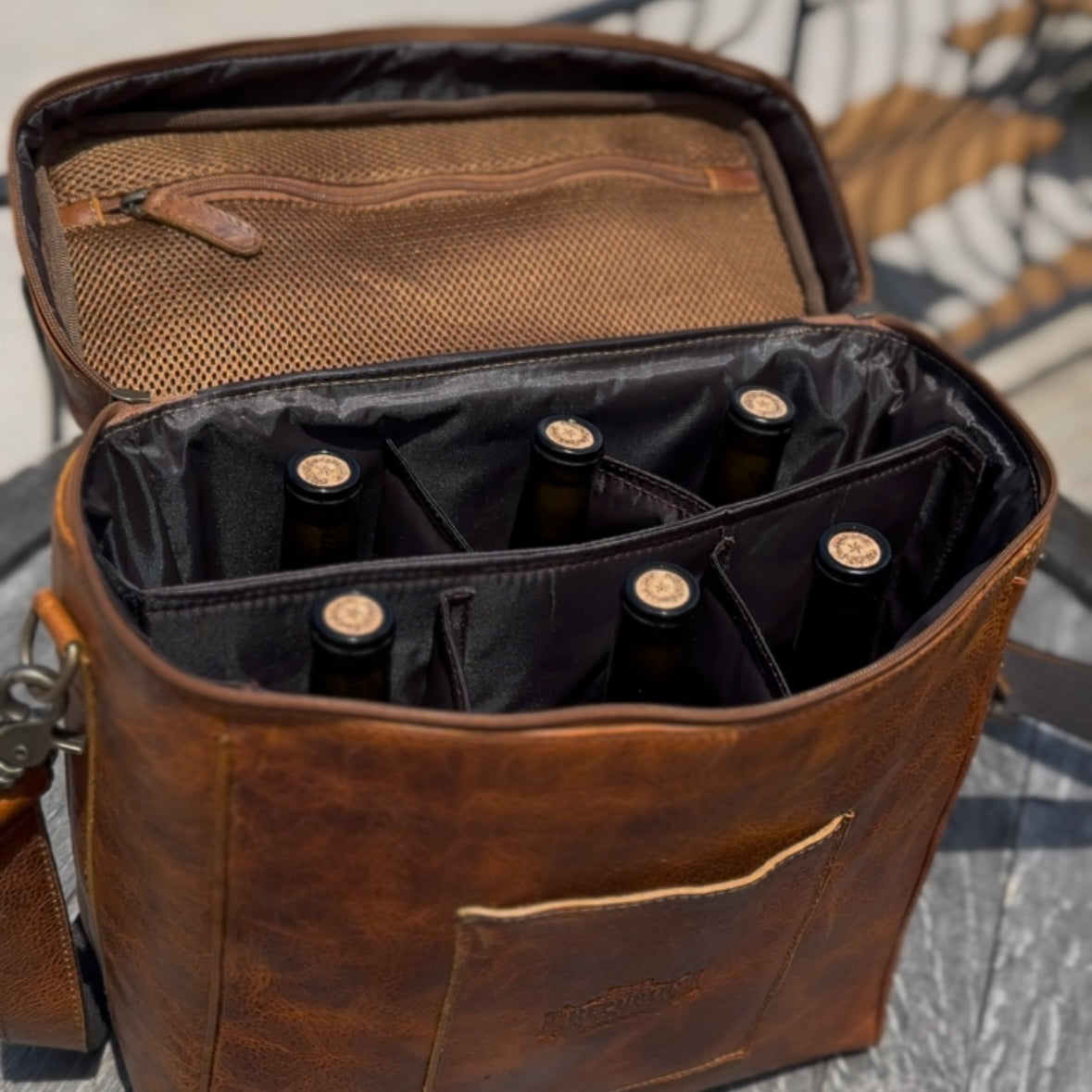 Wine Bag (6 Bottle) - Oil Tanned