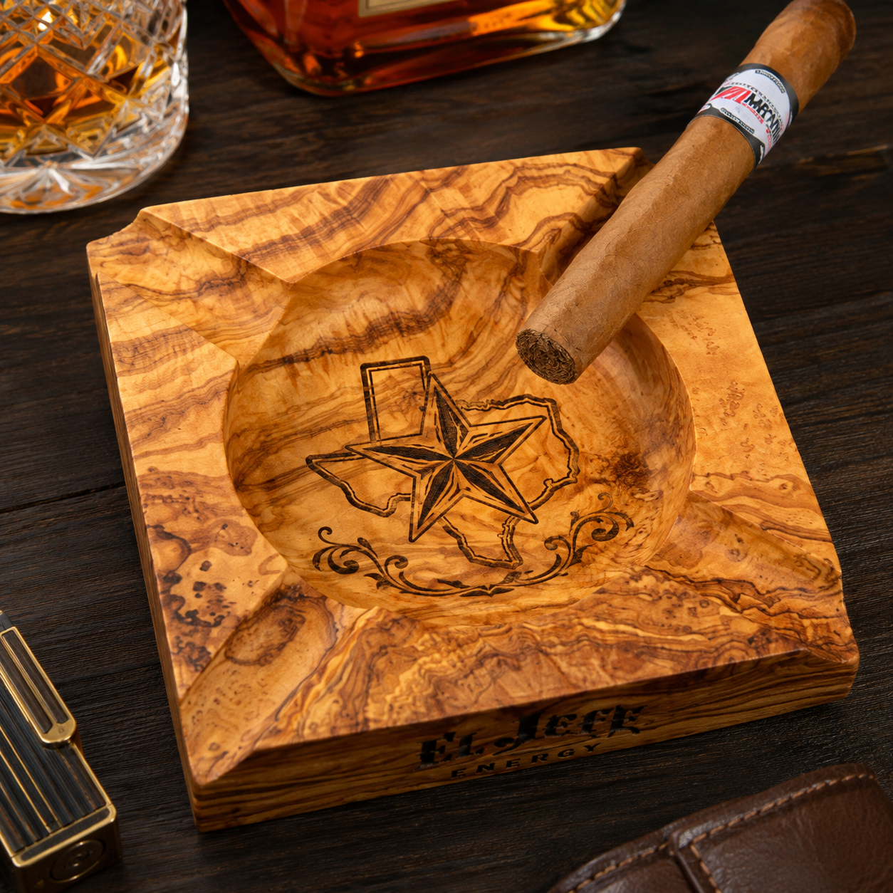 Olive Wood Ashtray
