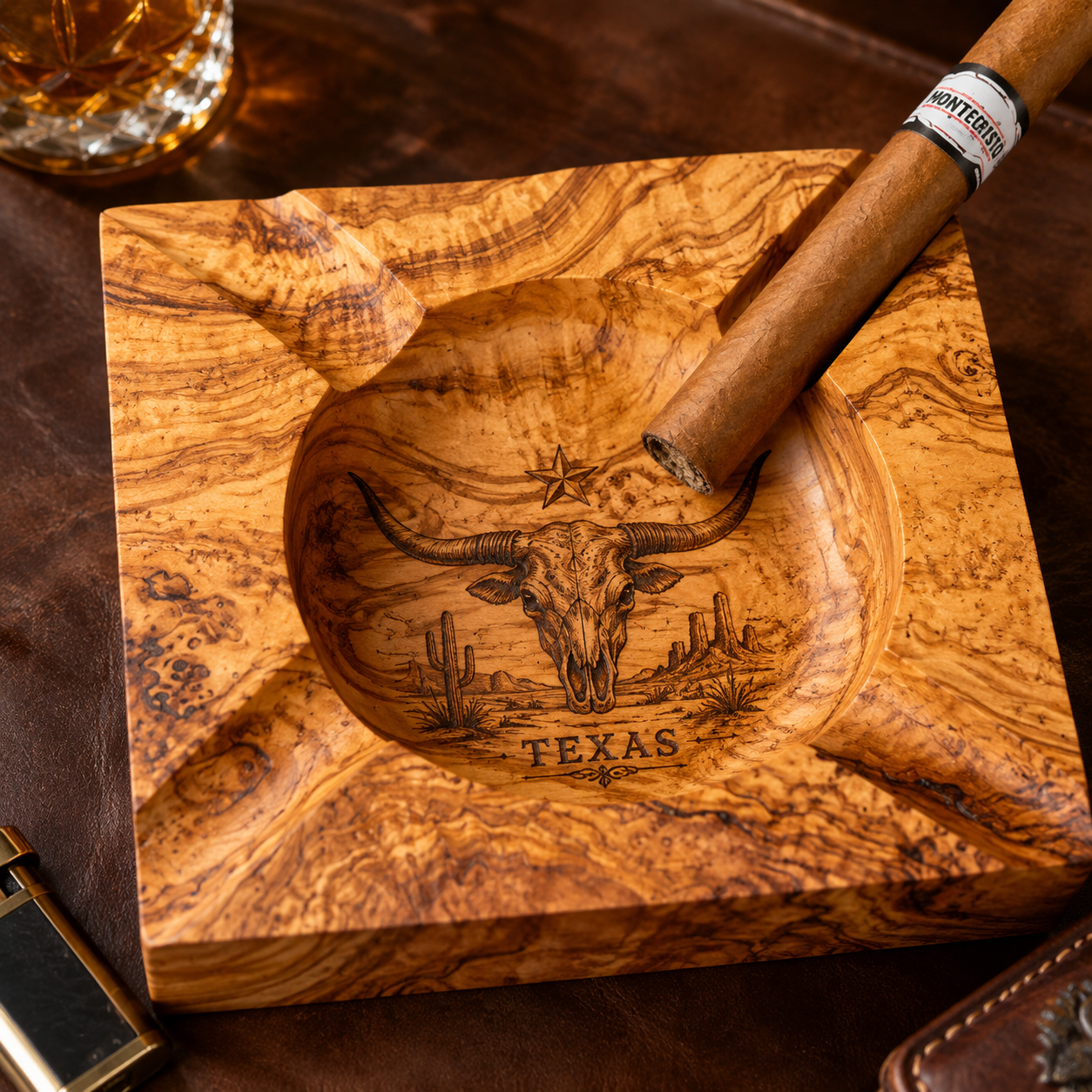 Olive Wood Ashtray