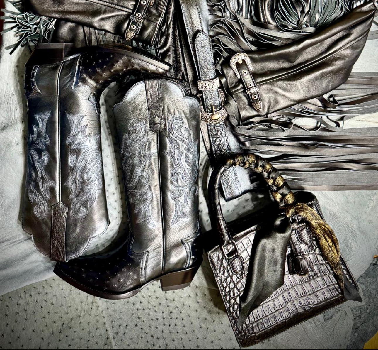 Lux Crocodile Purse - Rhône