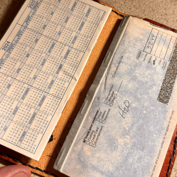 Hand-Tooled Check Book