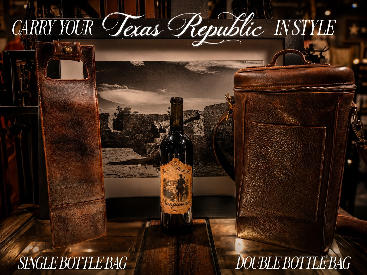 Wine Bag (Single) - Oil Tanned