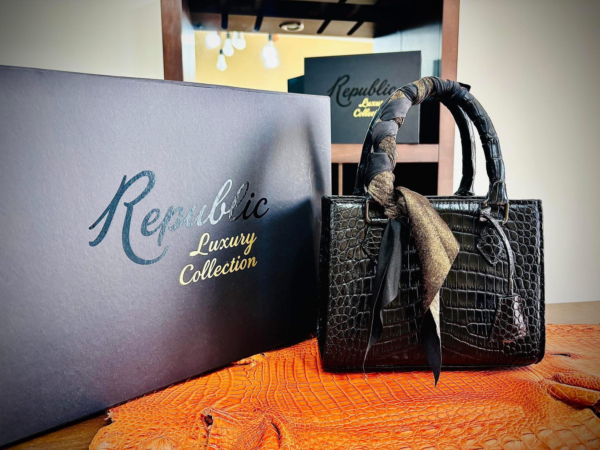 バッグ Roen leather west shoulderbag crocodile Lux Crocodile Purse - Rhône