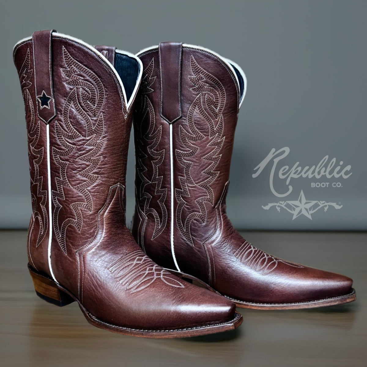 Miragum Men Size 10D Brown Burgundy Leather Slip Resistant Pull On Western Boot Durango® Shyloh Western Boot – Durango Boots main image 3